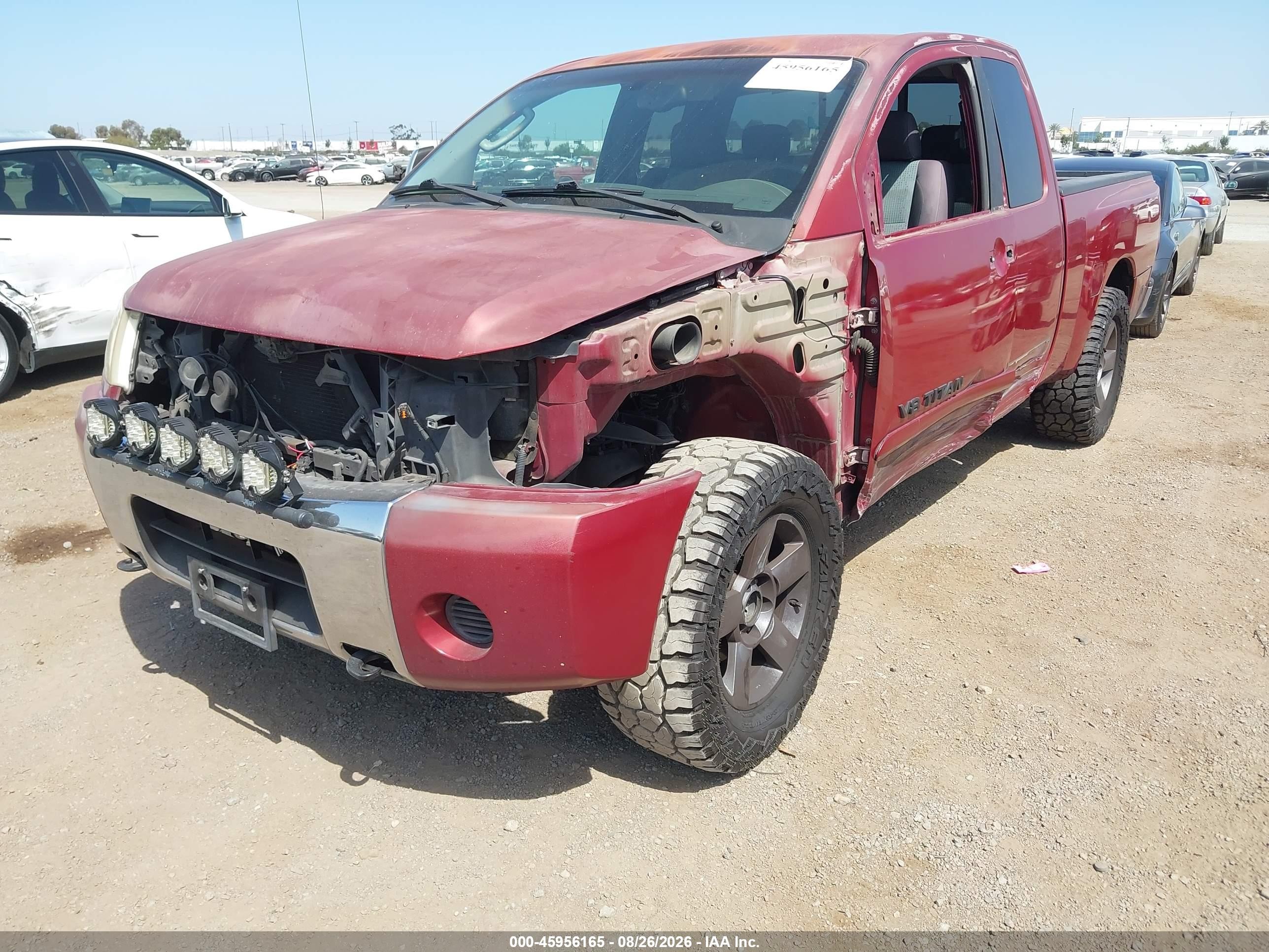 2005 Nissan Titan Se Бордовый vin: 1N6AA06A75N504067