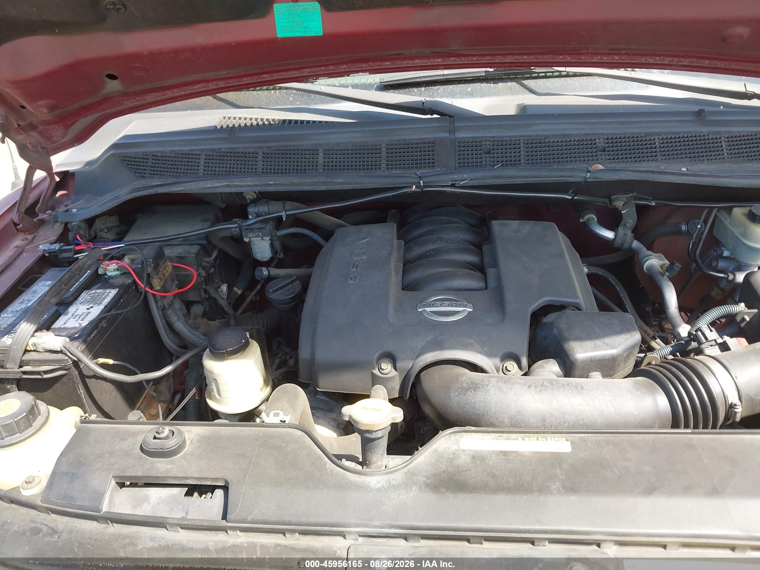 2005 Nissan Titan Se Бордовый vin: 1N6AA06A75N504067