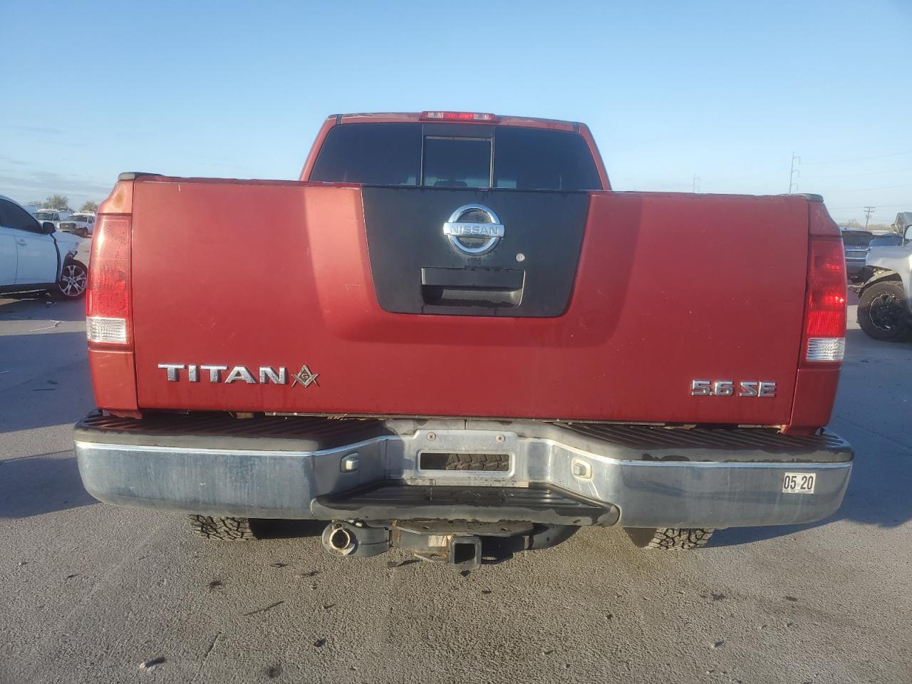 2004 Nissan Titan Xe Red vin: 1N6AA06A84N590763