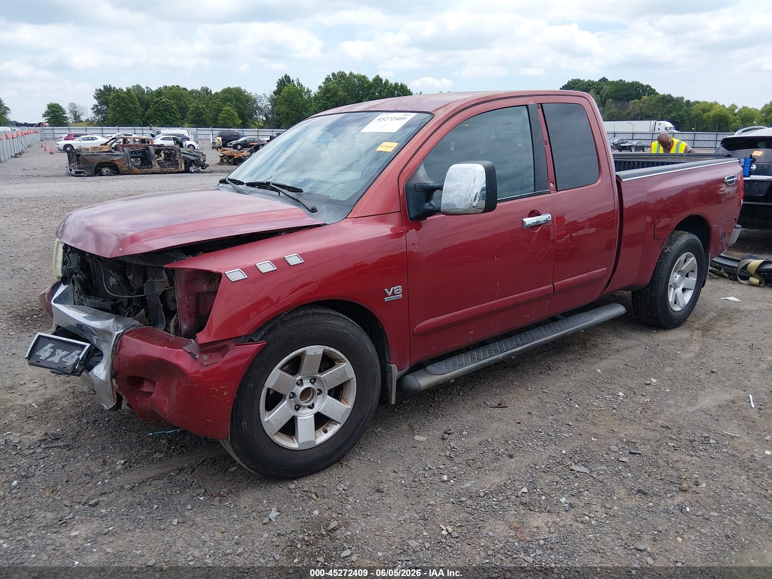 2004 Nissan Titan Le Red vin: 1N6AA06AX4N505325