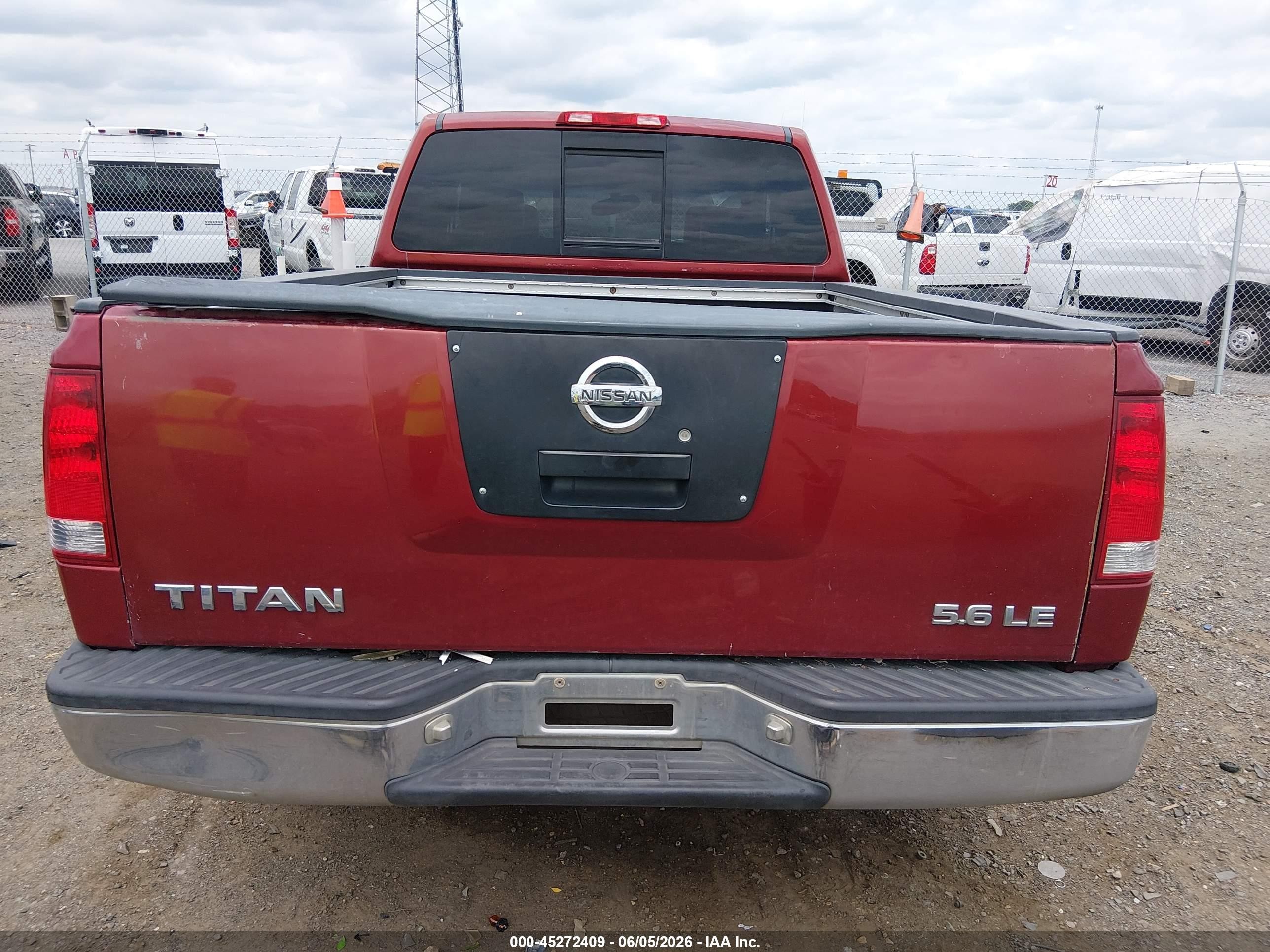 2004 Nissan Titan Le Red vin: 1N6AA06AX4N505325