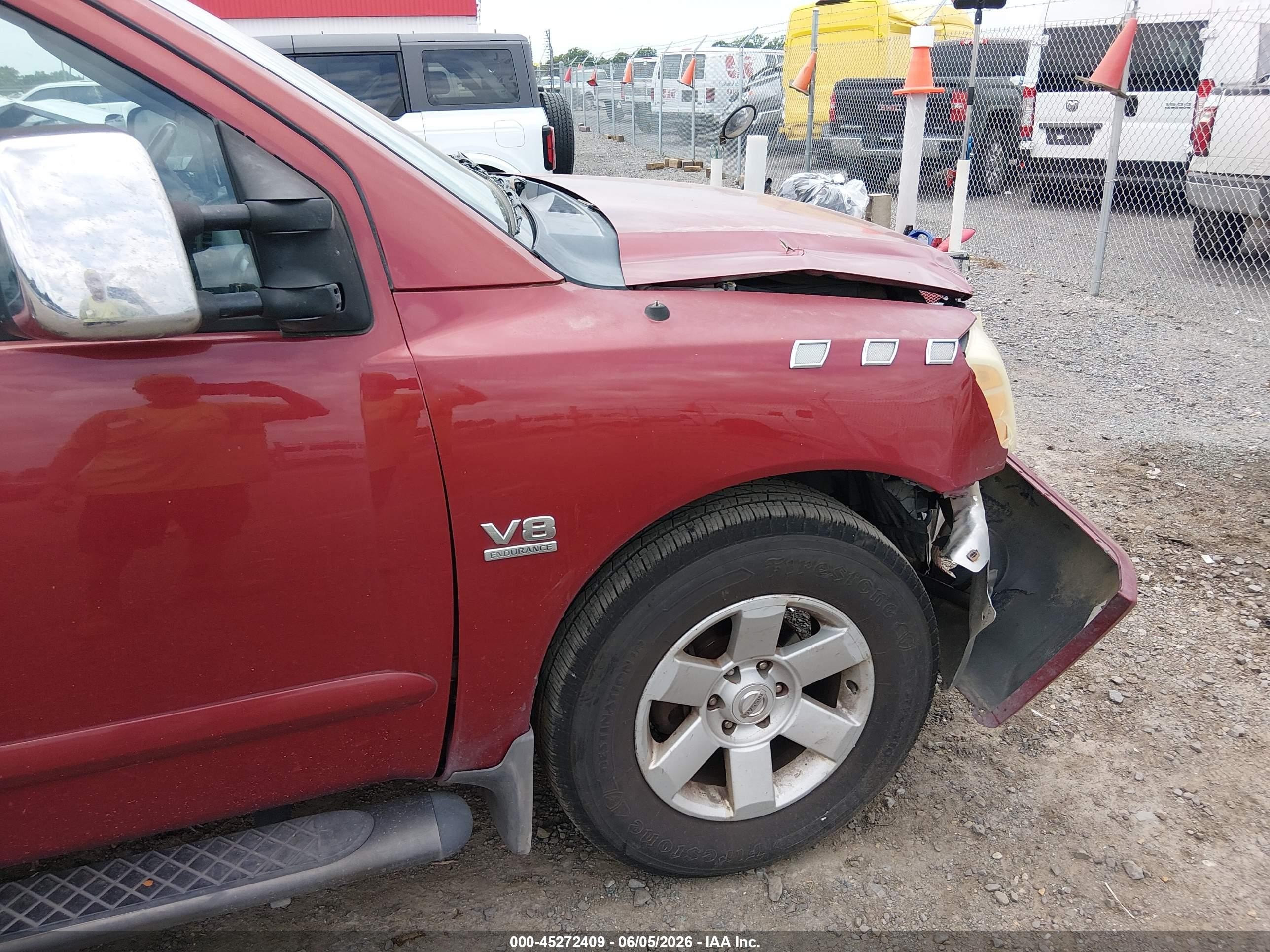 2004 Nissan Titan Le Red vin: 1N6AA06AX4N505325