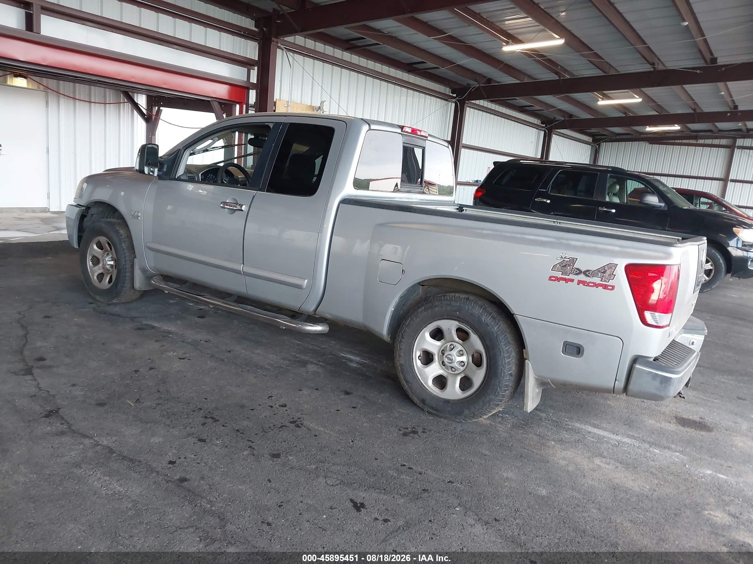 2004 Nissan Titan Se Gray vin: 1N6AA06B04N585002