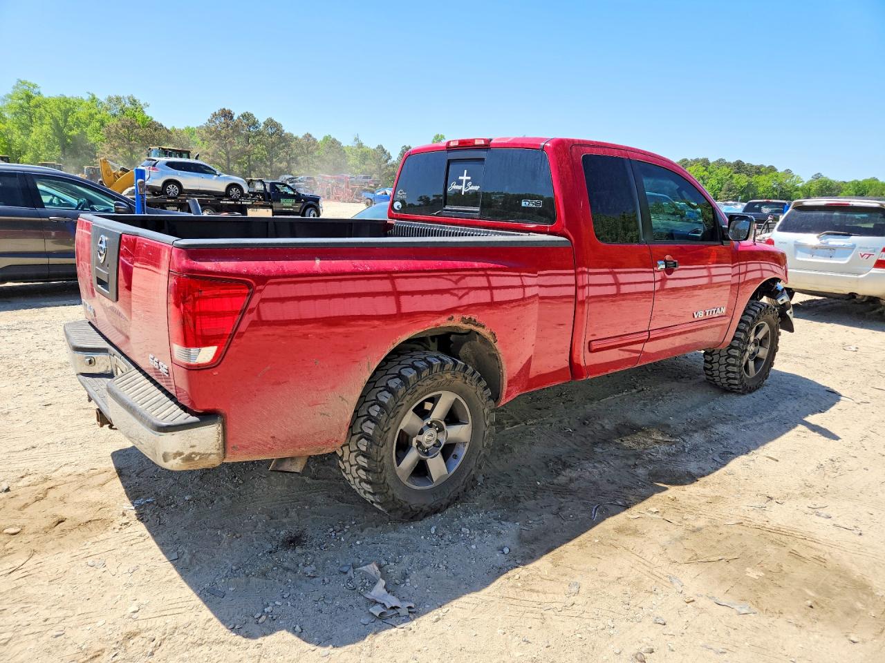 2005 Nissan Titan Xe Red vin: 1N6AA06B05N509636