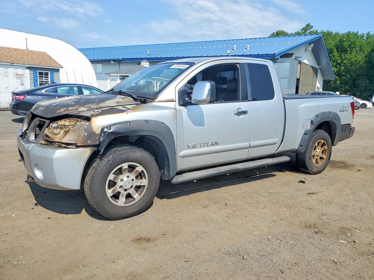 2005 Nissan Titan Xe Silver vin: 1N6AA06B05N572445