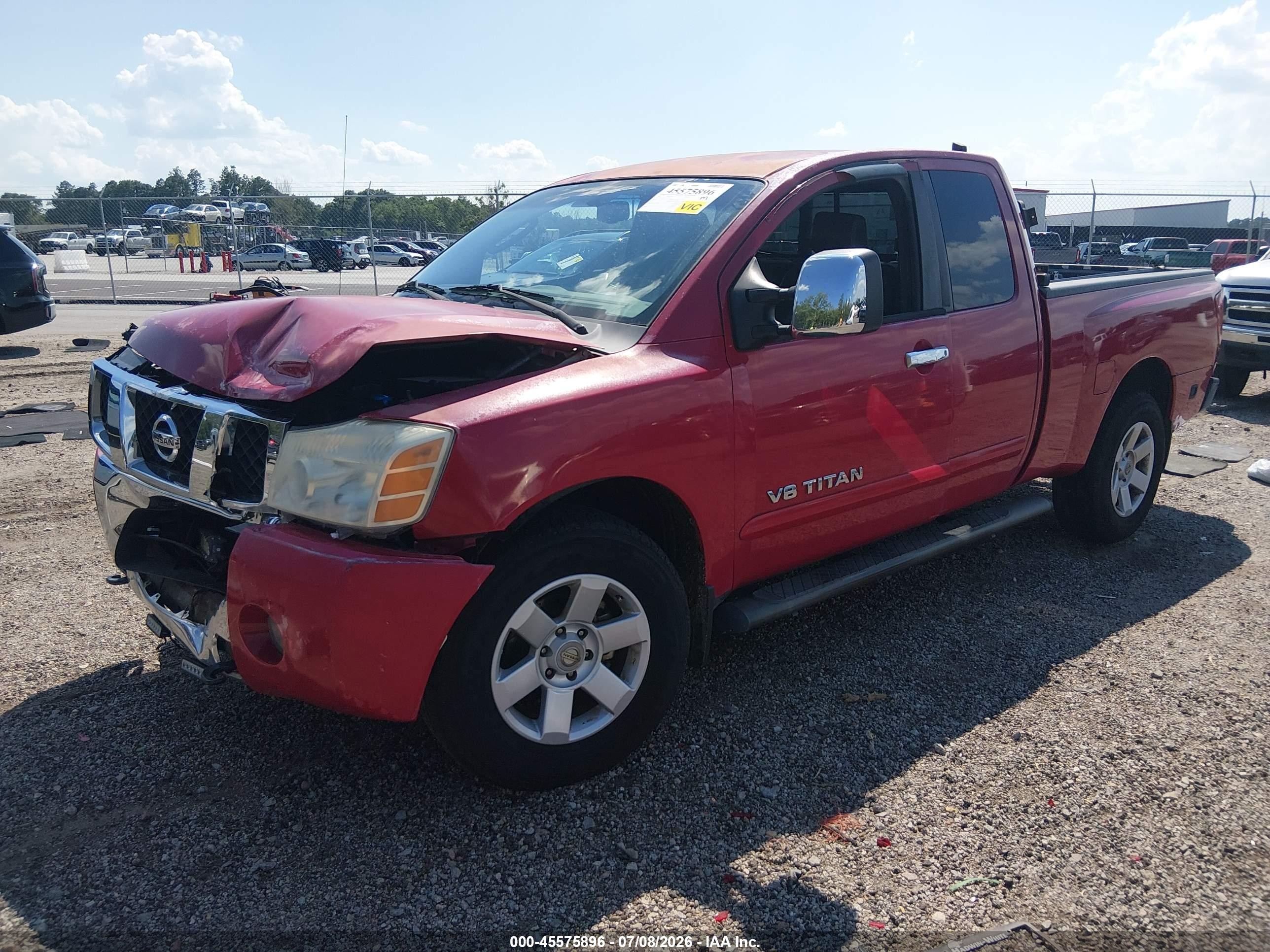 2007 Nissan Titan Le Red vin: 1N6AA06B17N233941