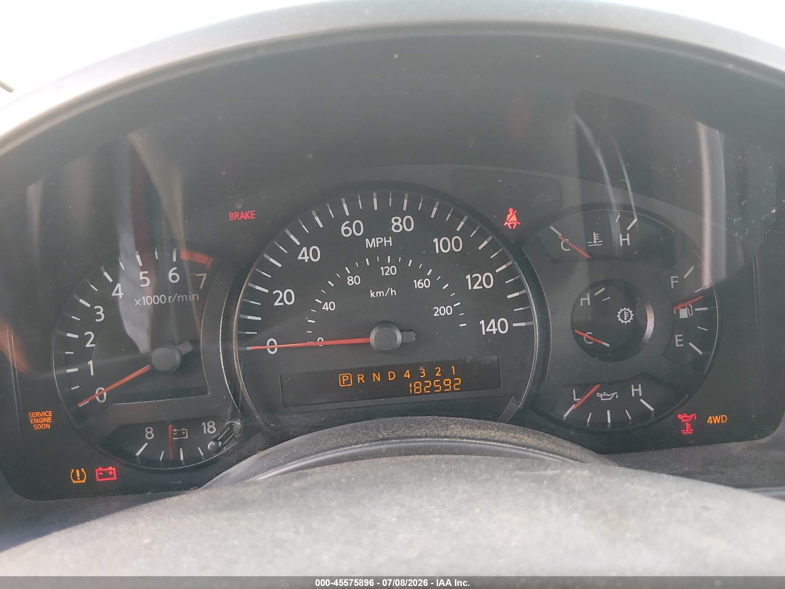 2007 Nissan Titan Le Red vin: 1N6AA06B17N233941