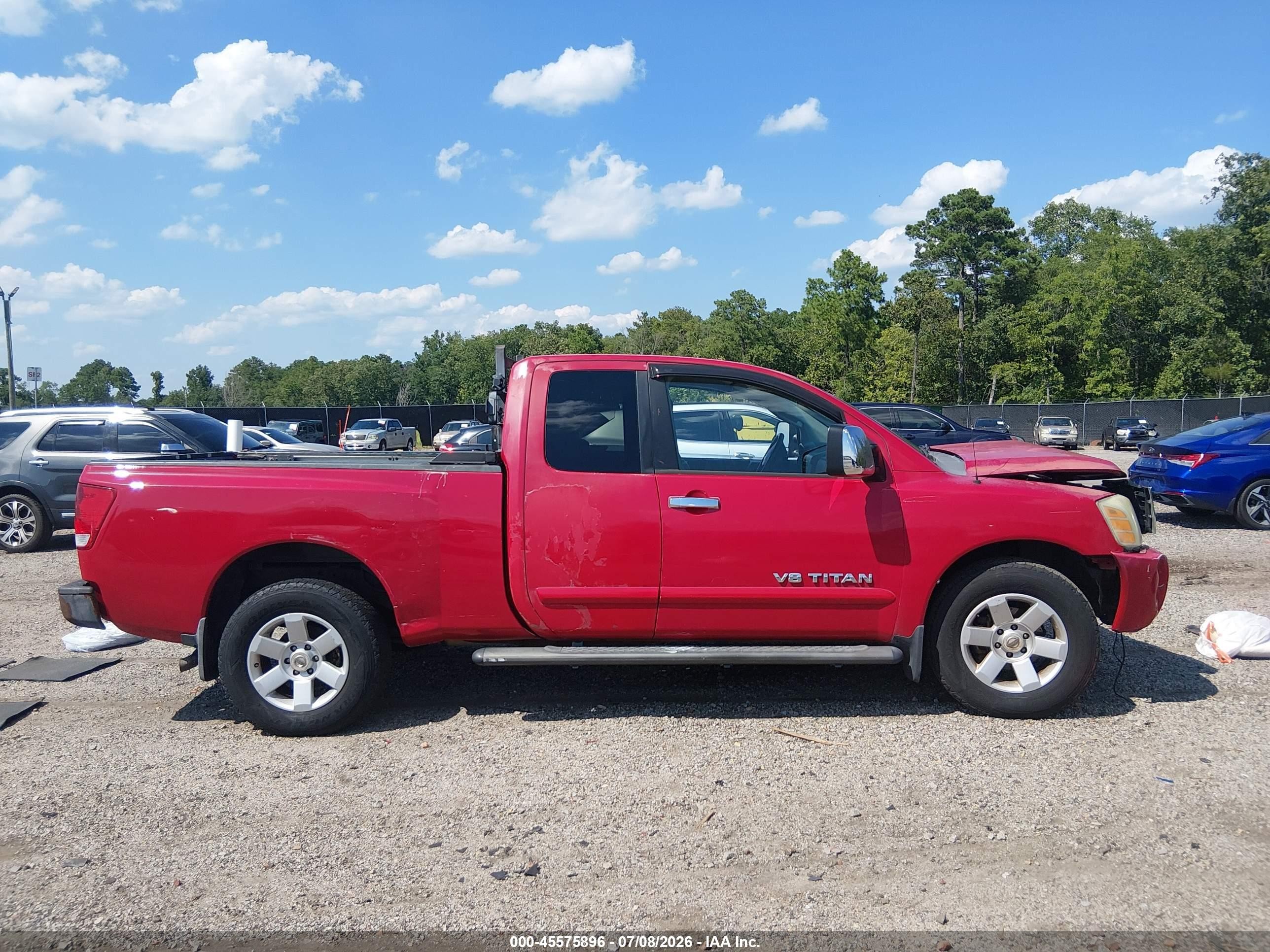 2007 Nissan Titan Le Red vin: 1N6AA06B17N233941