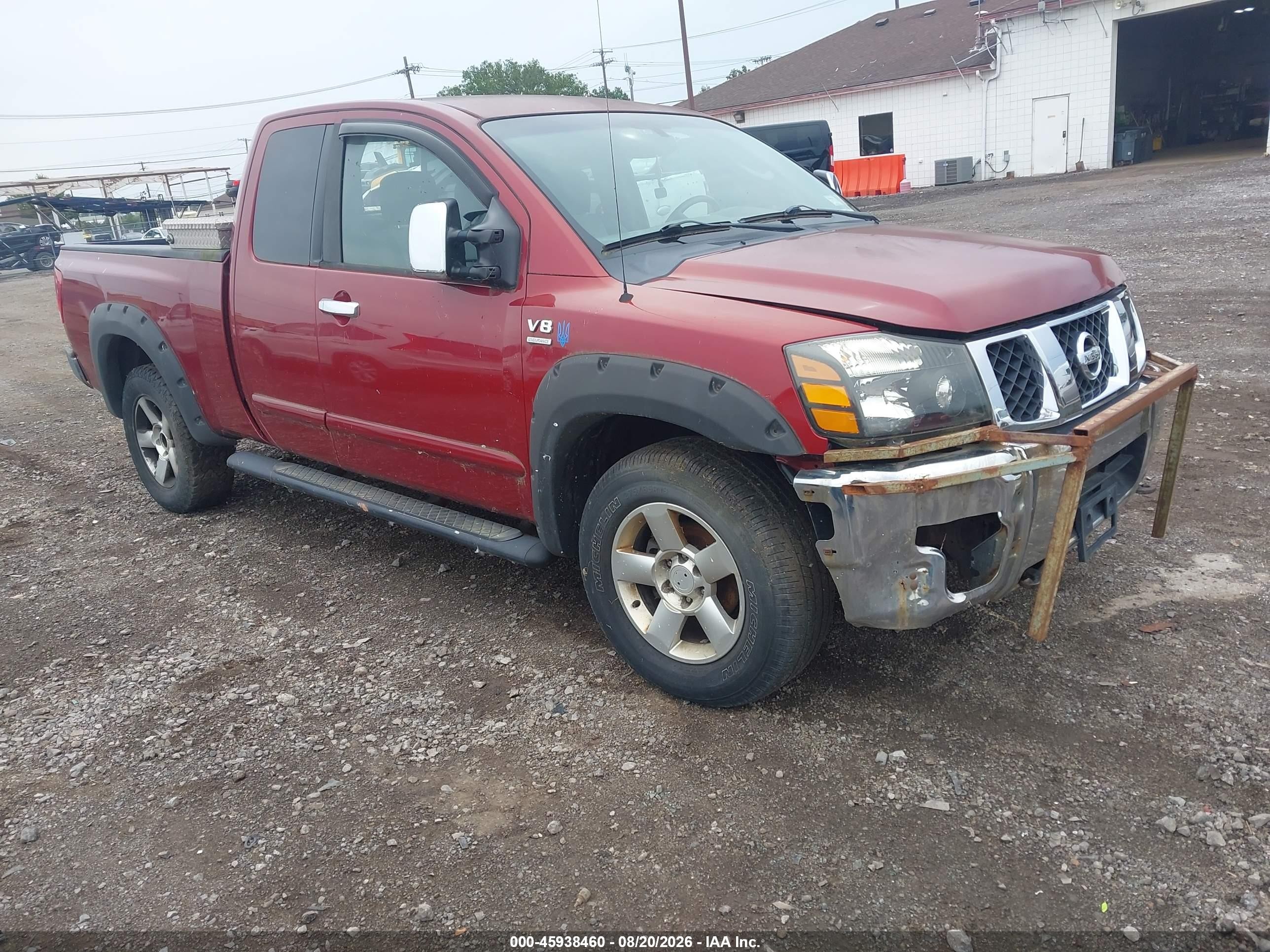 2004 Nissan Titan Se Red vin: 1N6AA06B24N588807