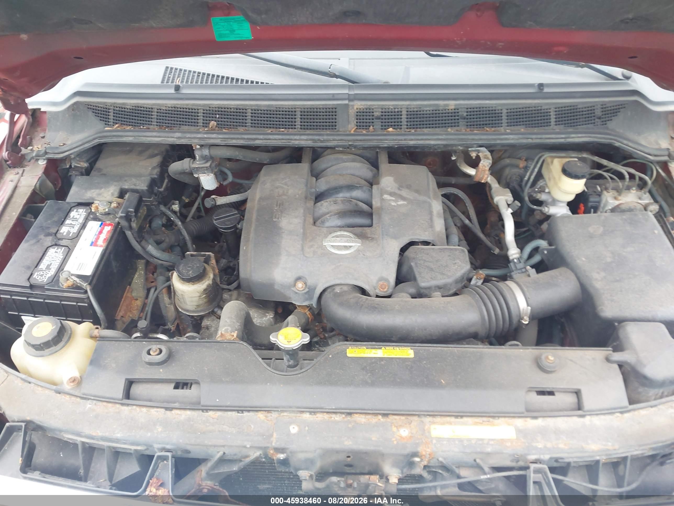 2004 Nissan Titan Se Red vin: 1N6AA06B24N588807