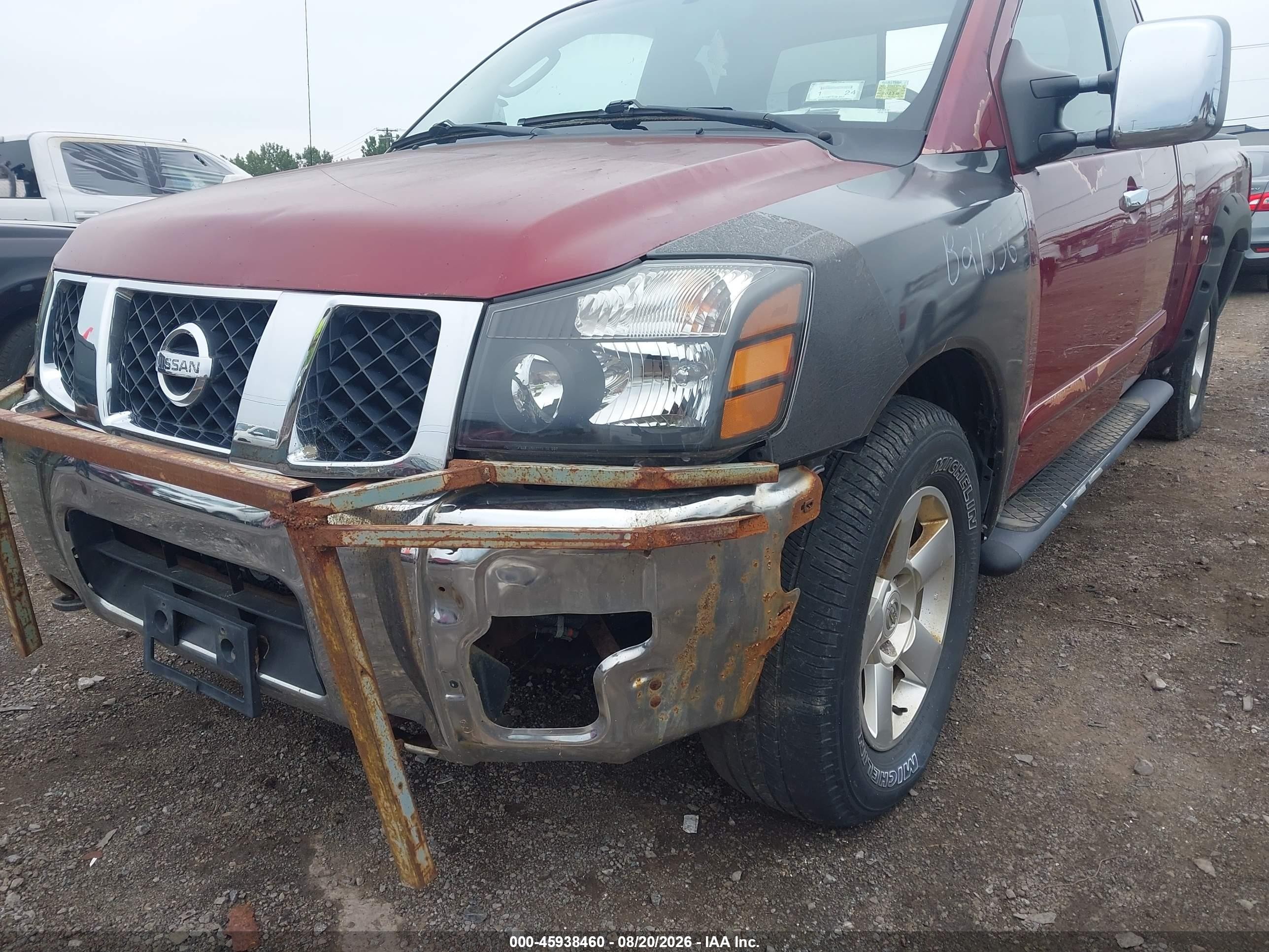 2004 Nissan Titan Se Red vin: 1N6AA06B24N588807