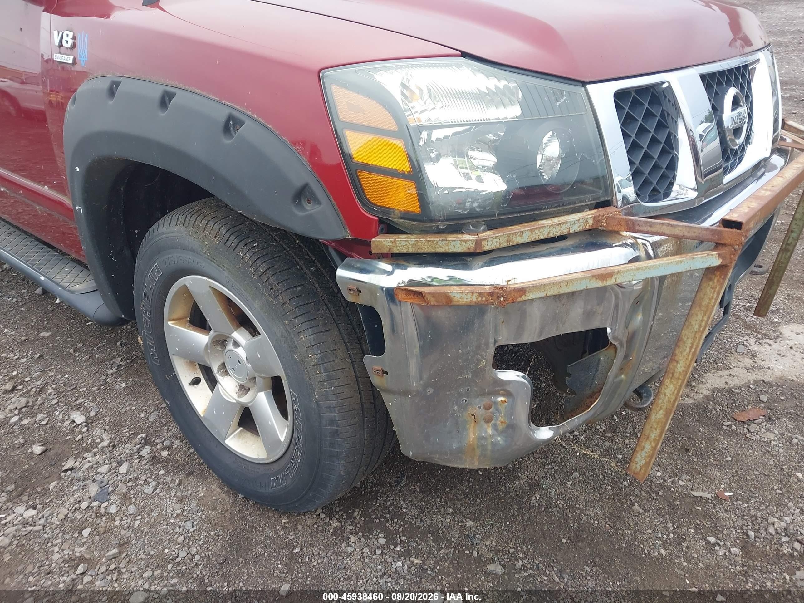 2004 Nissan Titan Se Red vin: 1N6AA06B24N588807