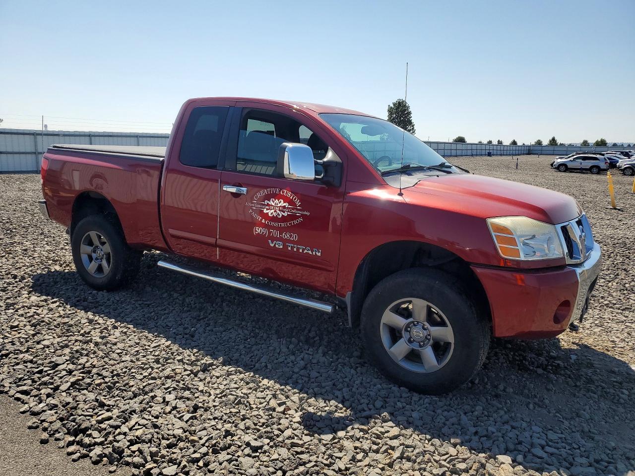2005 Nissan Titan Xe Red vin: 1N6AA06B25N534814