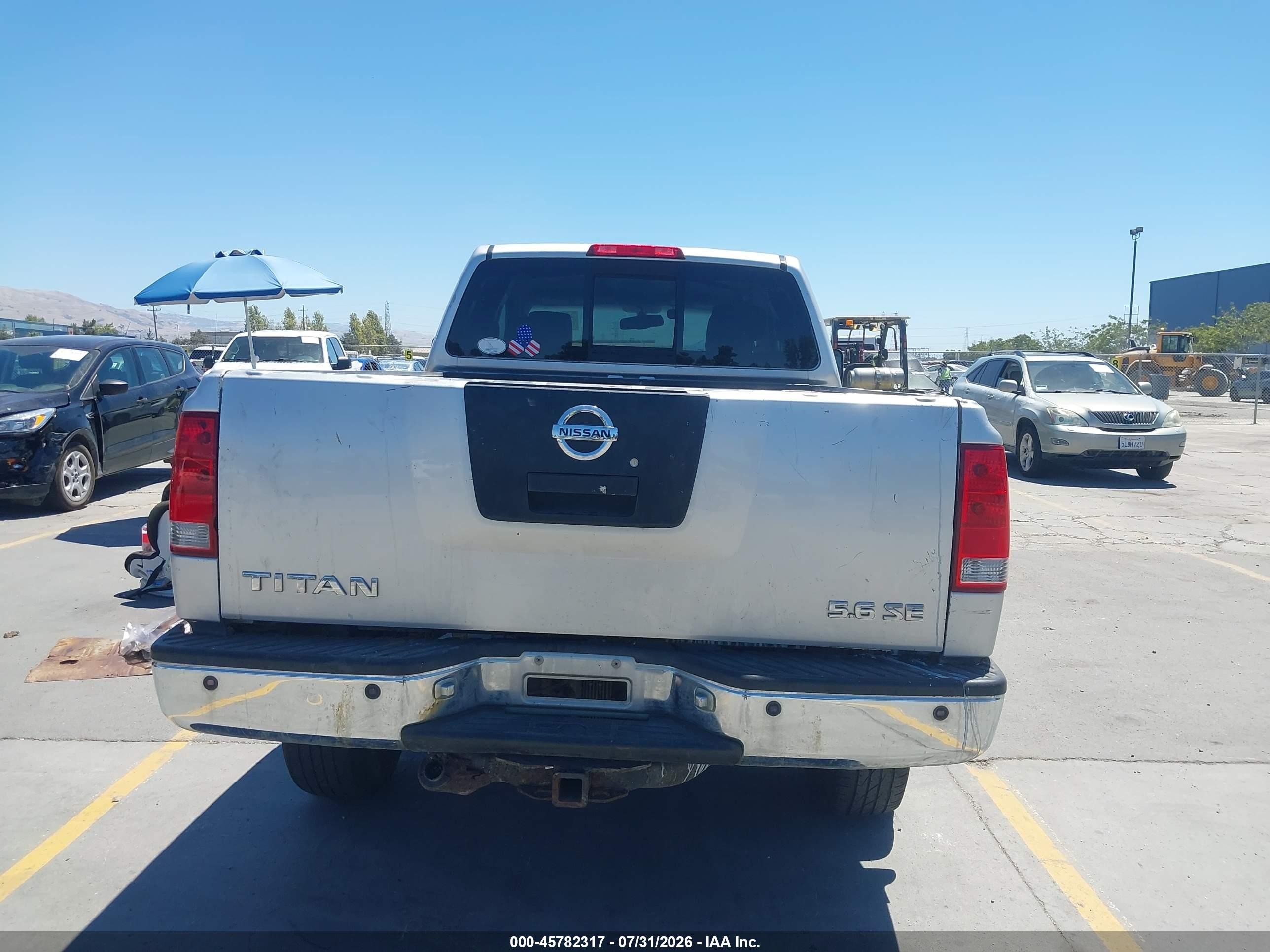 2006 Nissan Titan Se Серебряный vin: 1N6AA06B26N543191