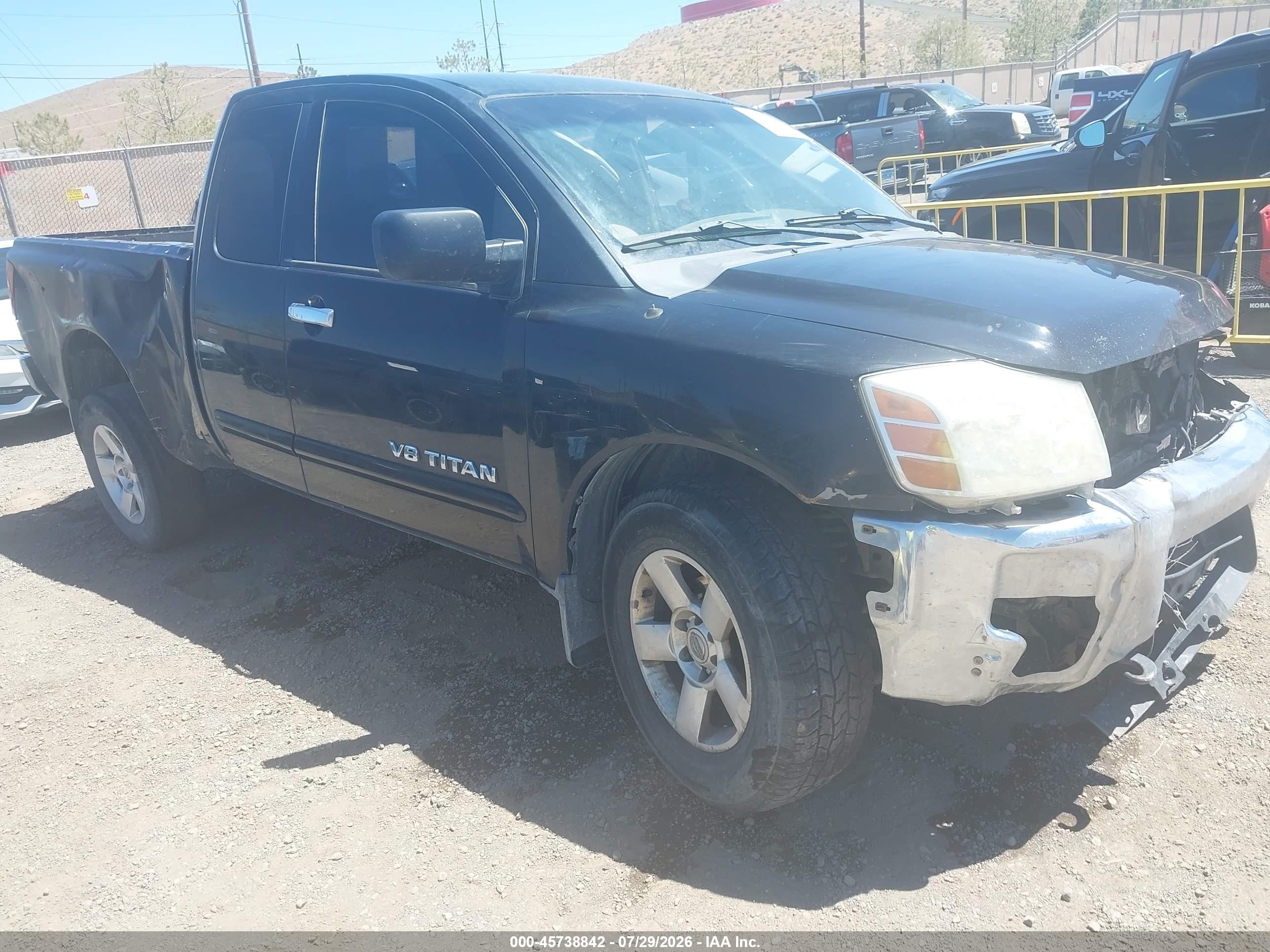 2007 Nissan Titan Se Black vin: 1N6AA06B27N224309