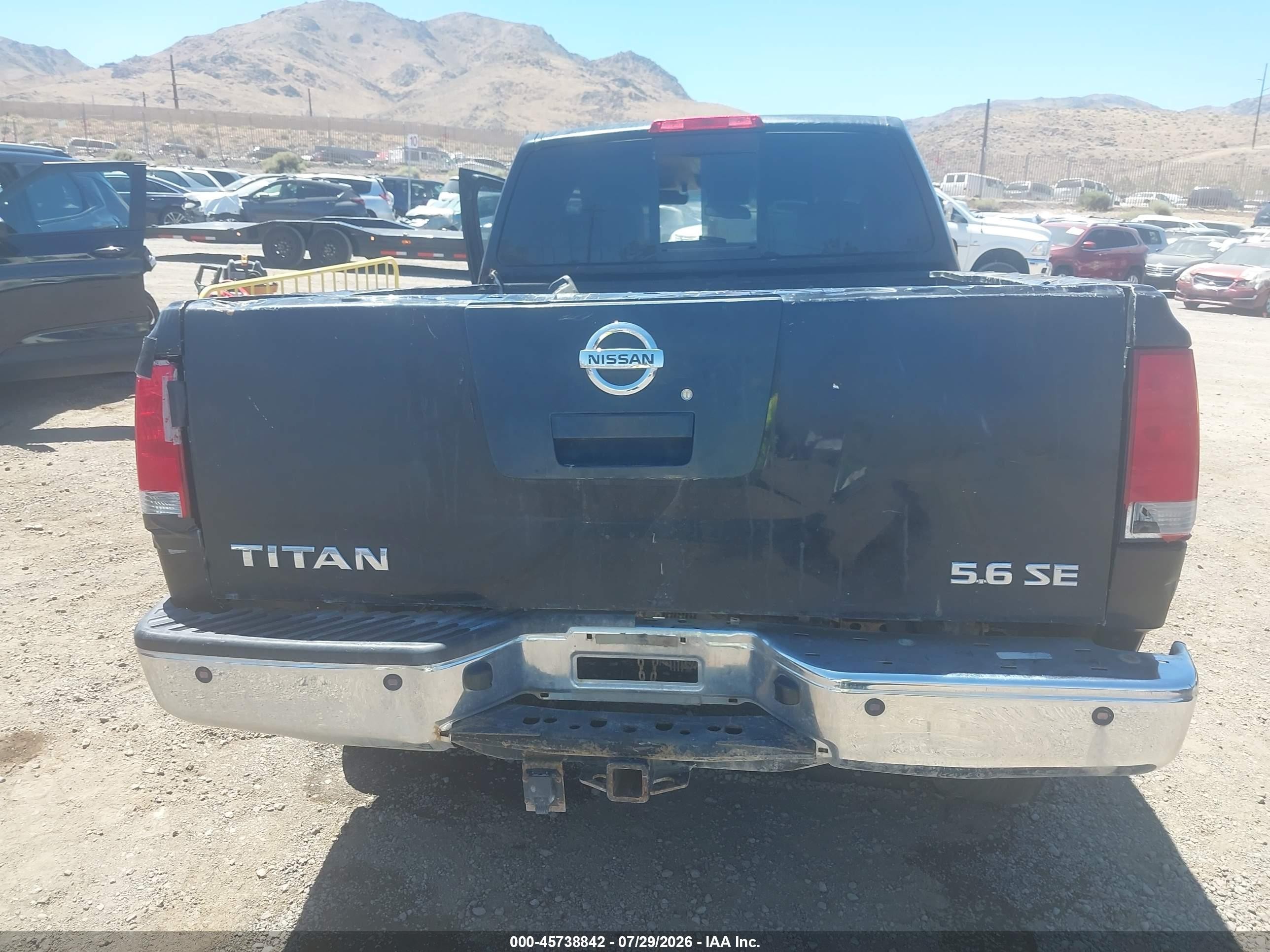 2007 Nissan Titan Se Black vin: 1N6AA06B27N224309