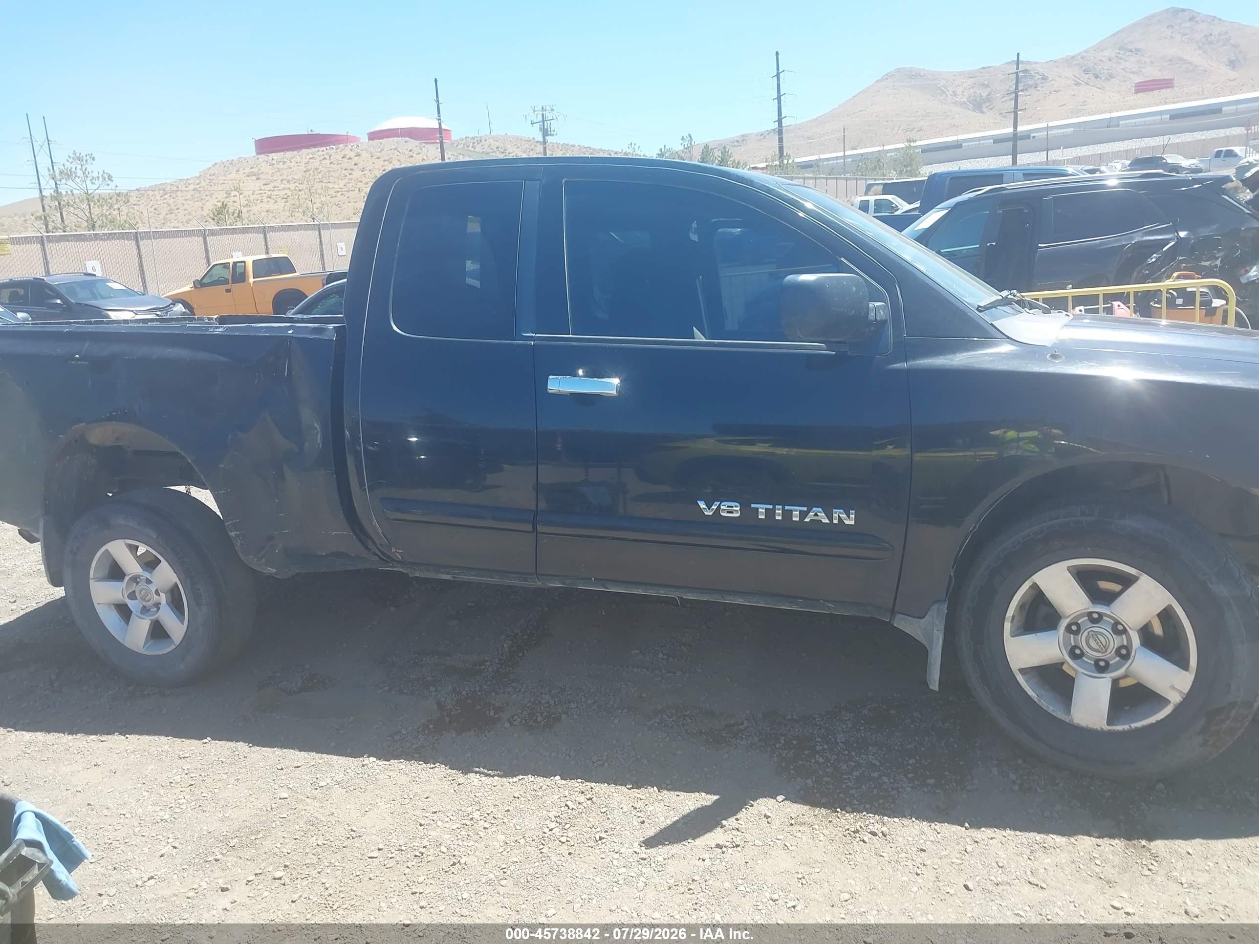 2007 Nissan Titan Se Black vin: 1N6AA06B27N224309
