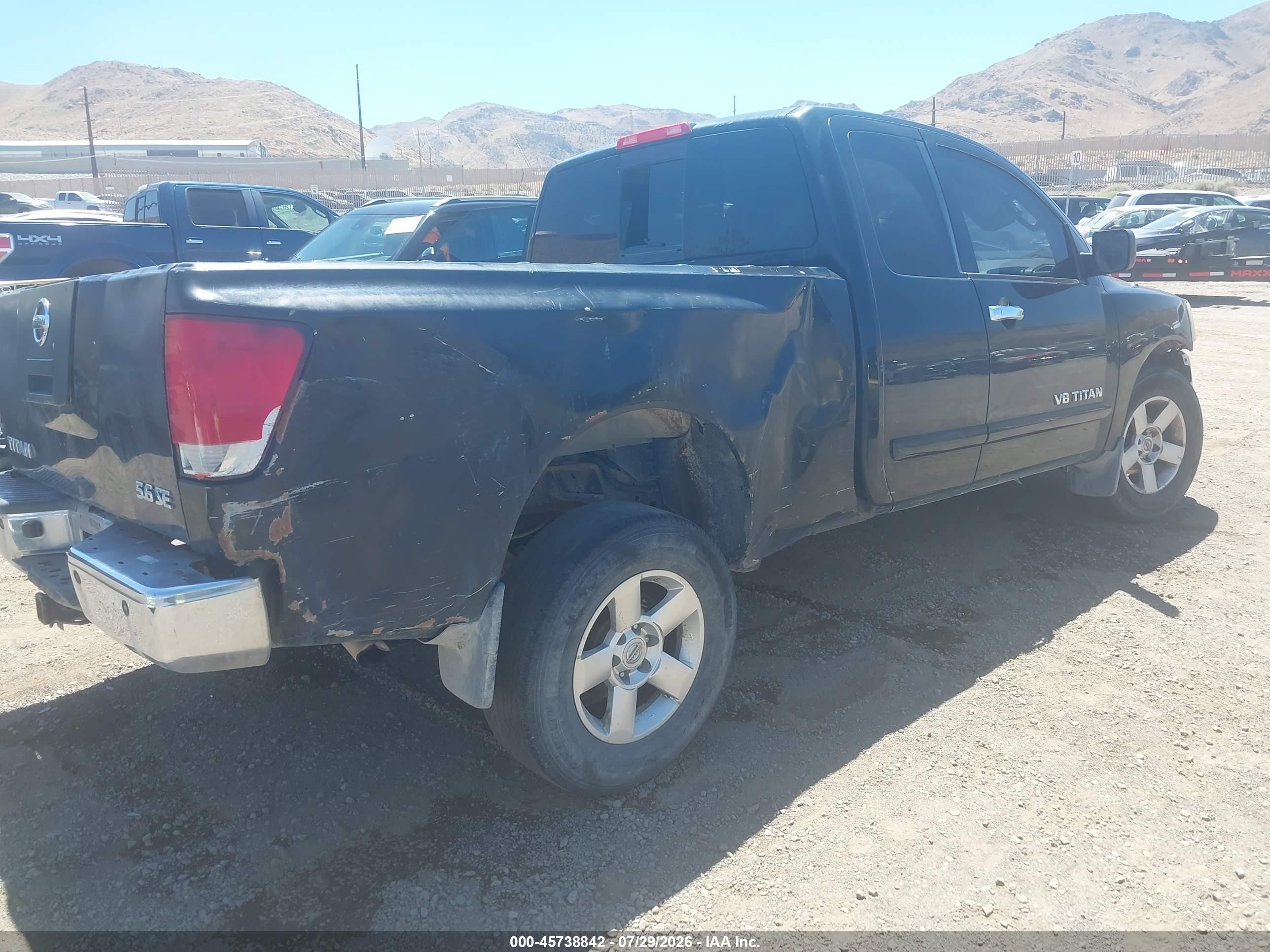 2007 Nissan Titan Se Black vin: 1N6AA06B27N224309