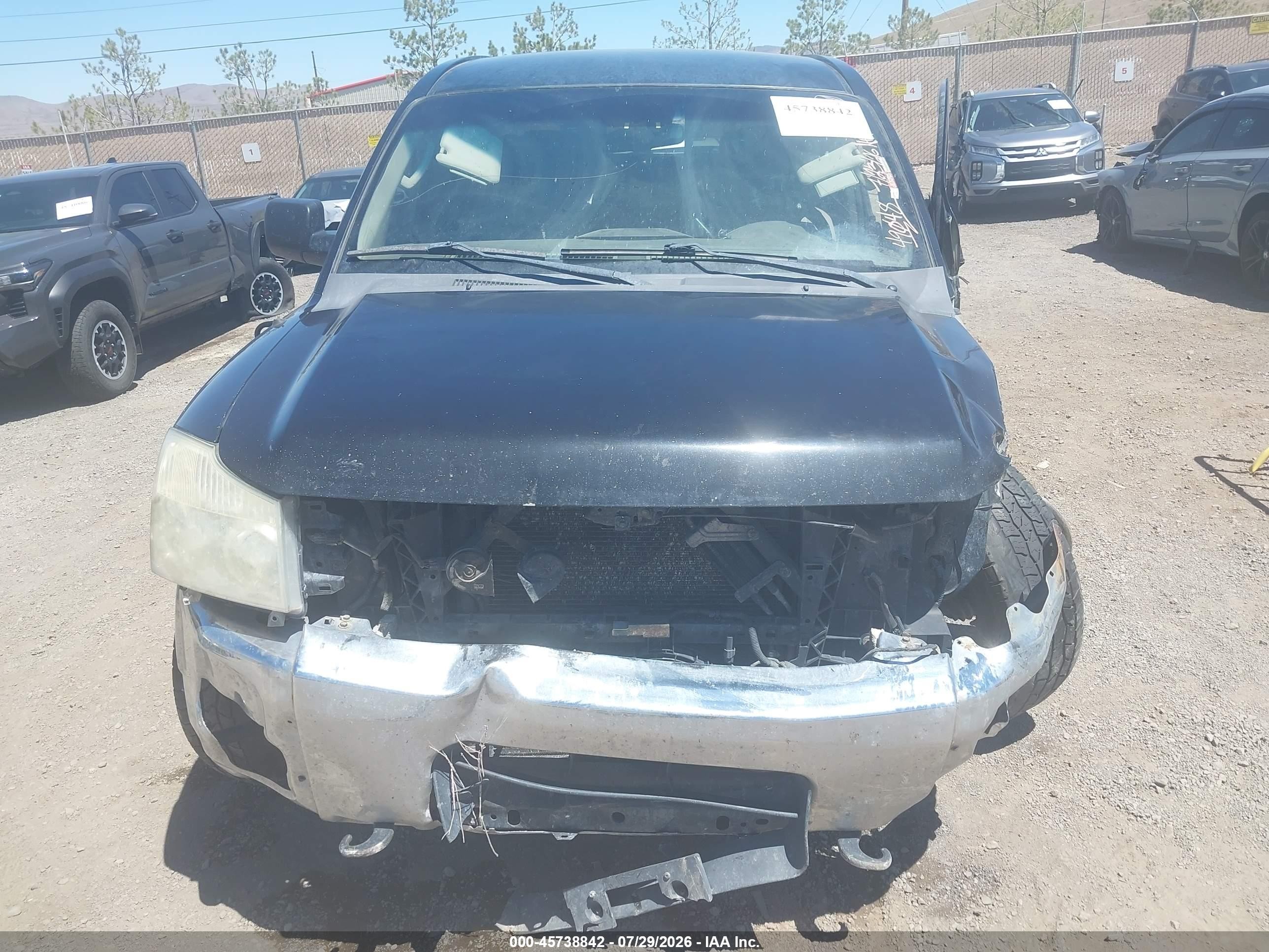 2007 Nissan Titan Se Black vin: 1N6AA06B27N224309