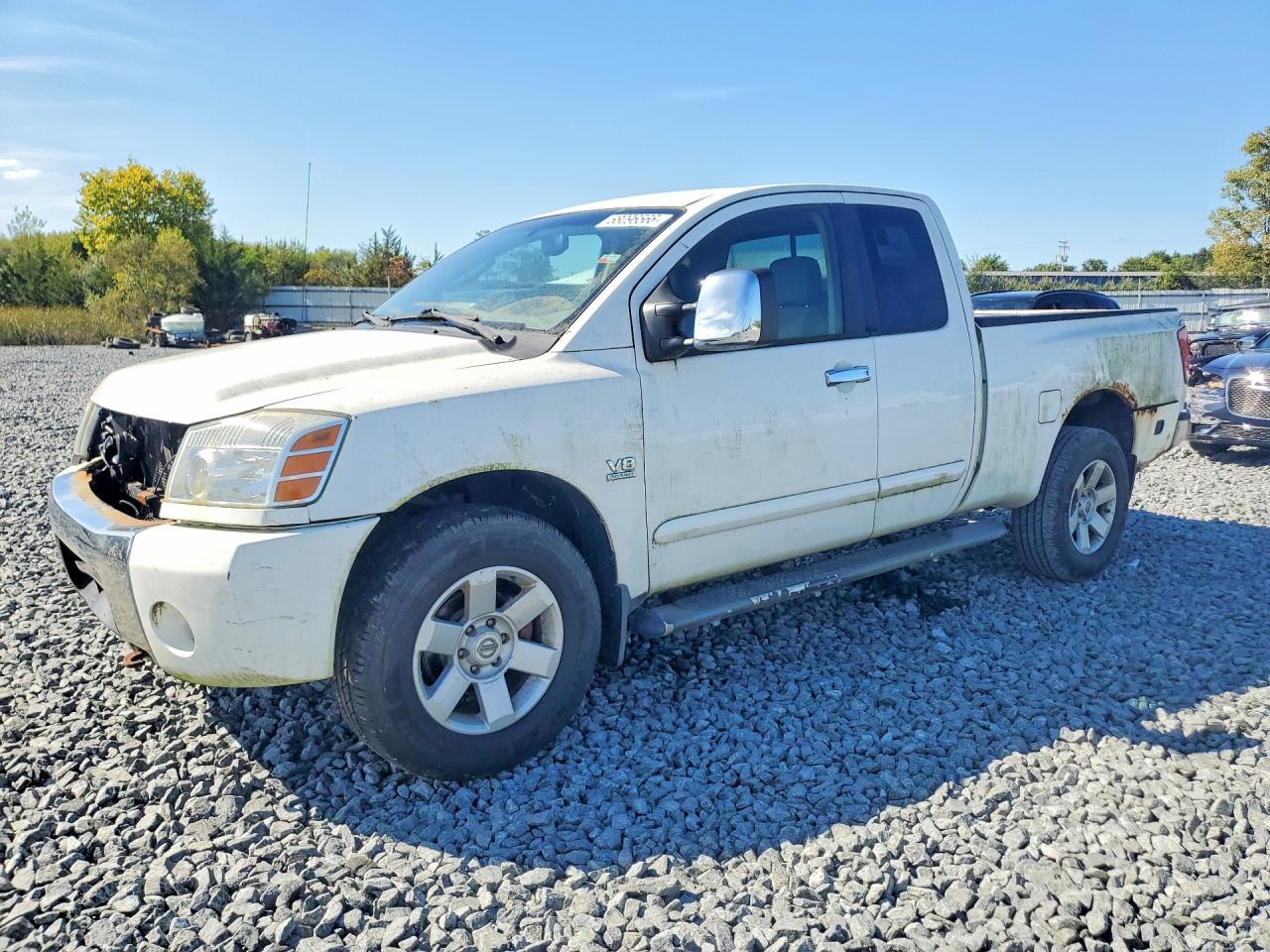 2004 Nissan Titan Xe White vin: 1N6AA06B34N591246