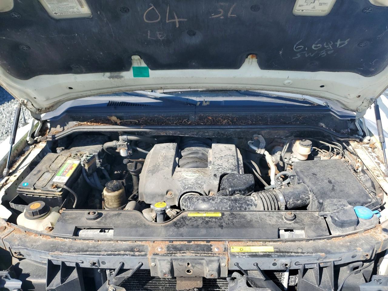 2004 Nissan Titan Xe White vin: 1N6AA06B34N591246