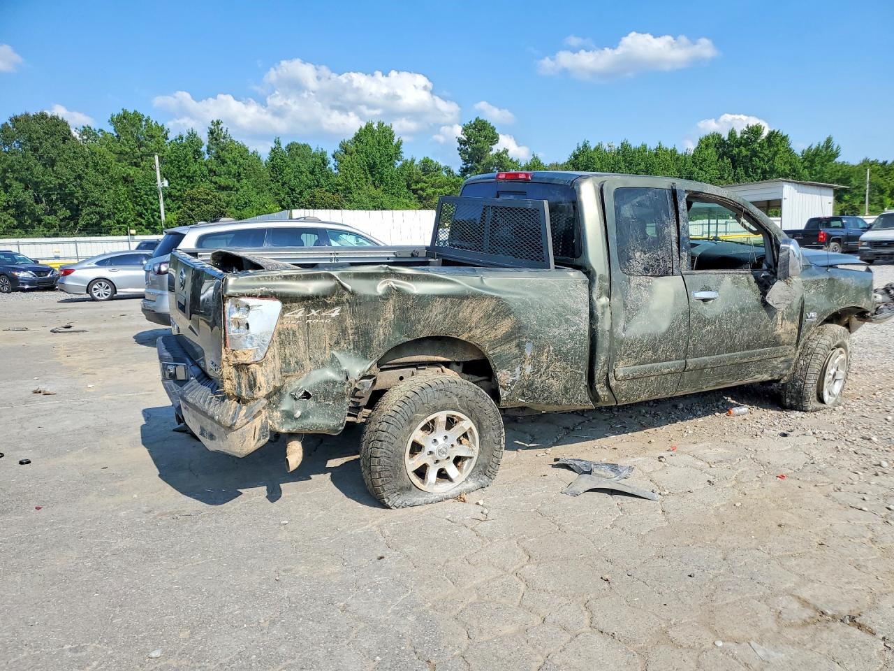 2004 Nissan Titan Xe Green vin: 1N6AA06B44N569465
