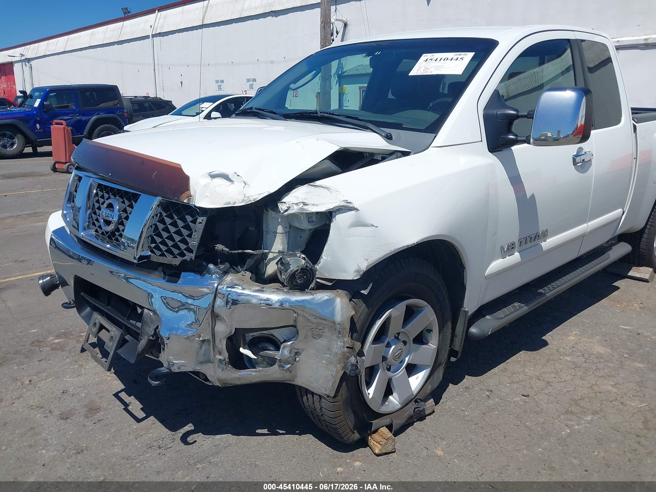 2006 Nissan Titan Le White vin: 1N6AA06B66N554162