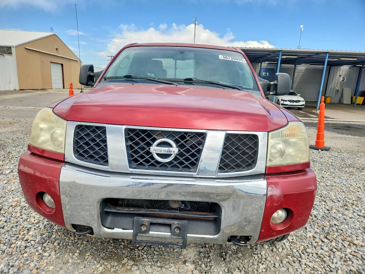 2007 Nissan Titan Xe Red vin: 1N6AA06B67N203284