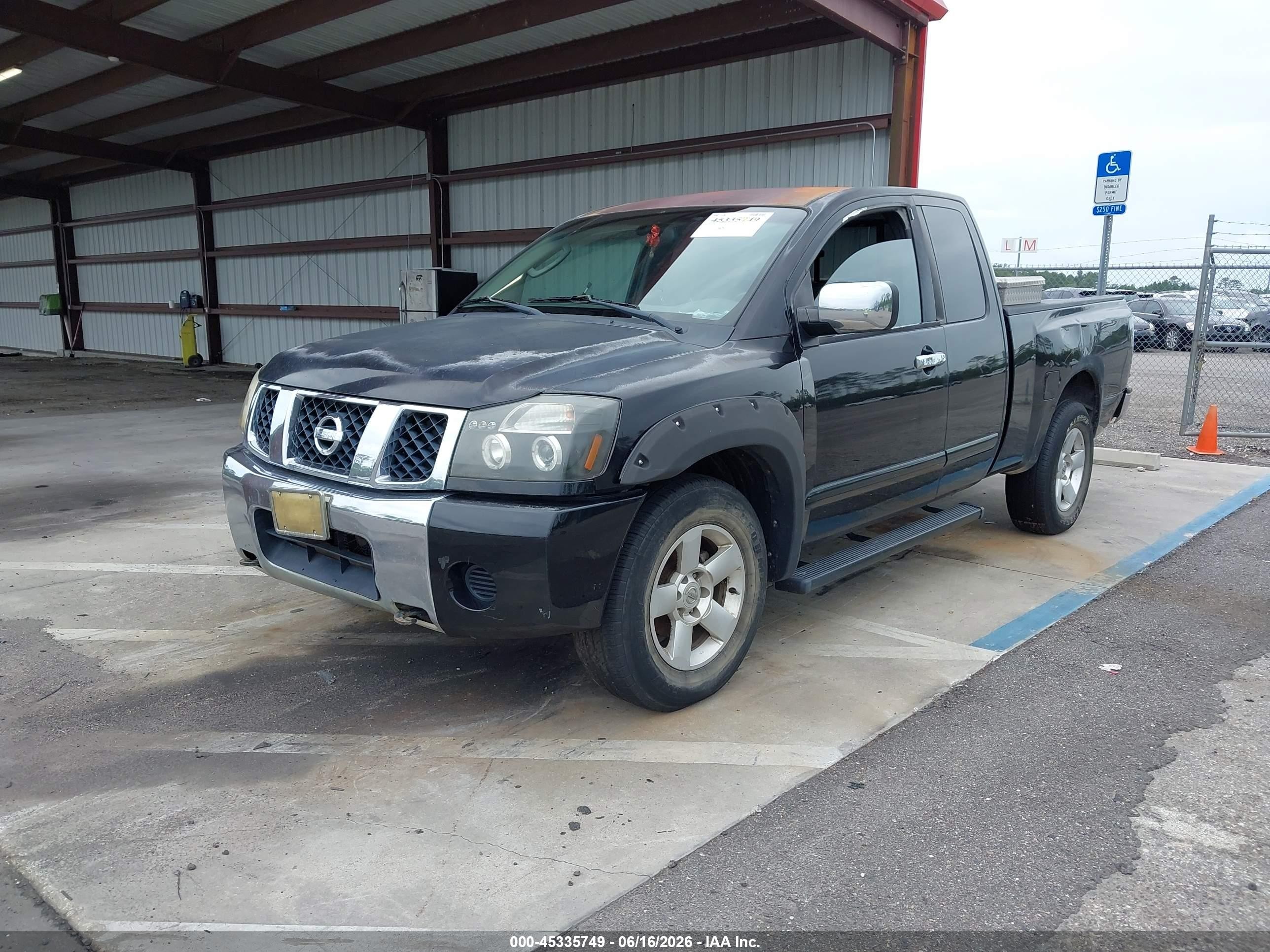 2004 Nissan Titan Se Black vin: 1N6AA06B84N524545