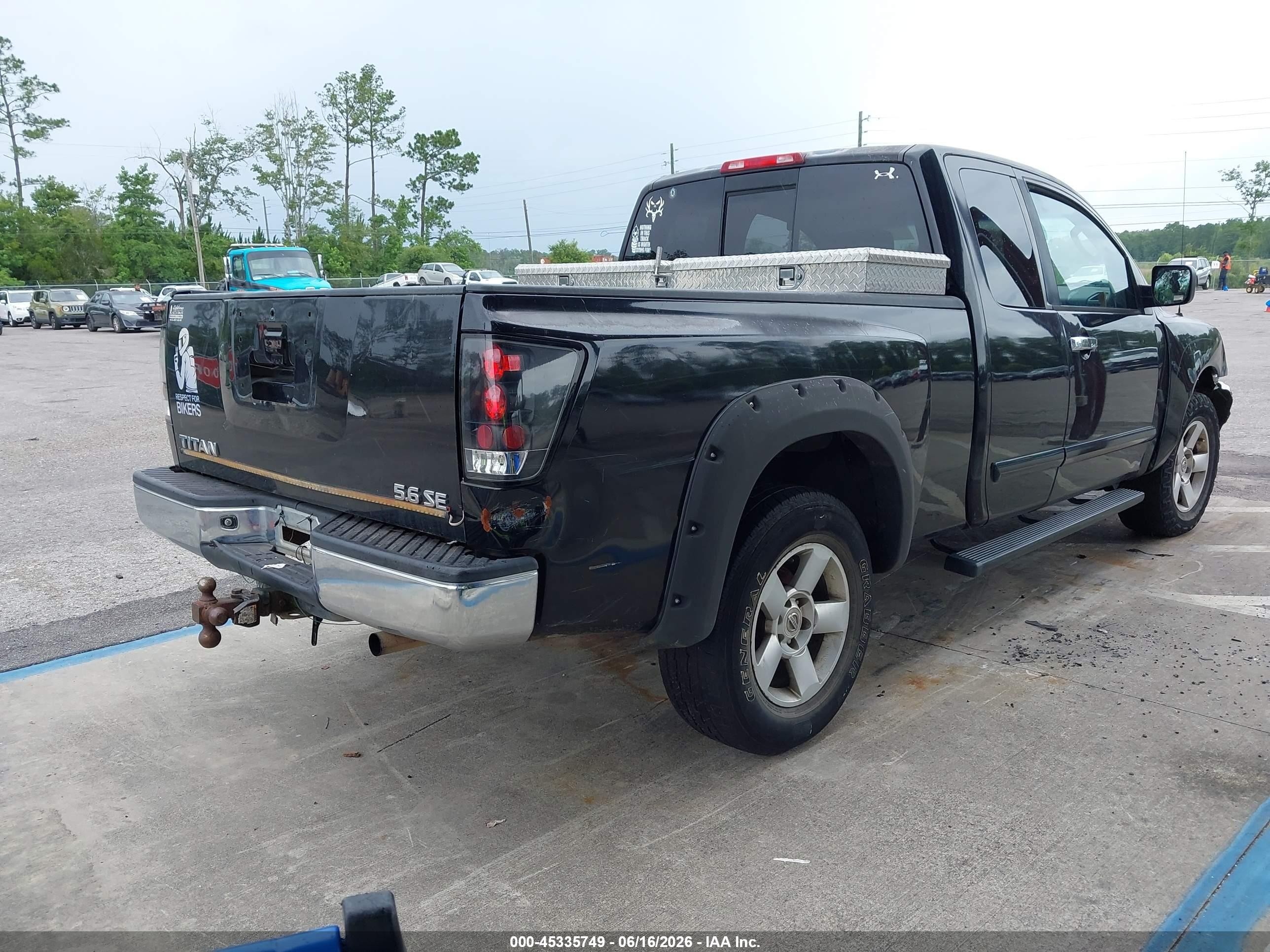 2004 Nissan Titan Se Black vin: 1N6AA06B84N524545