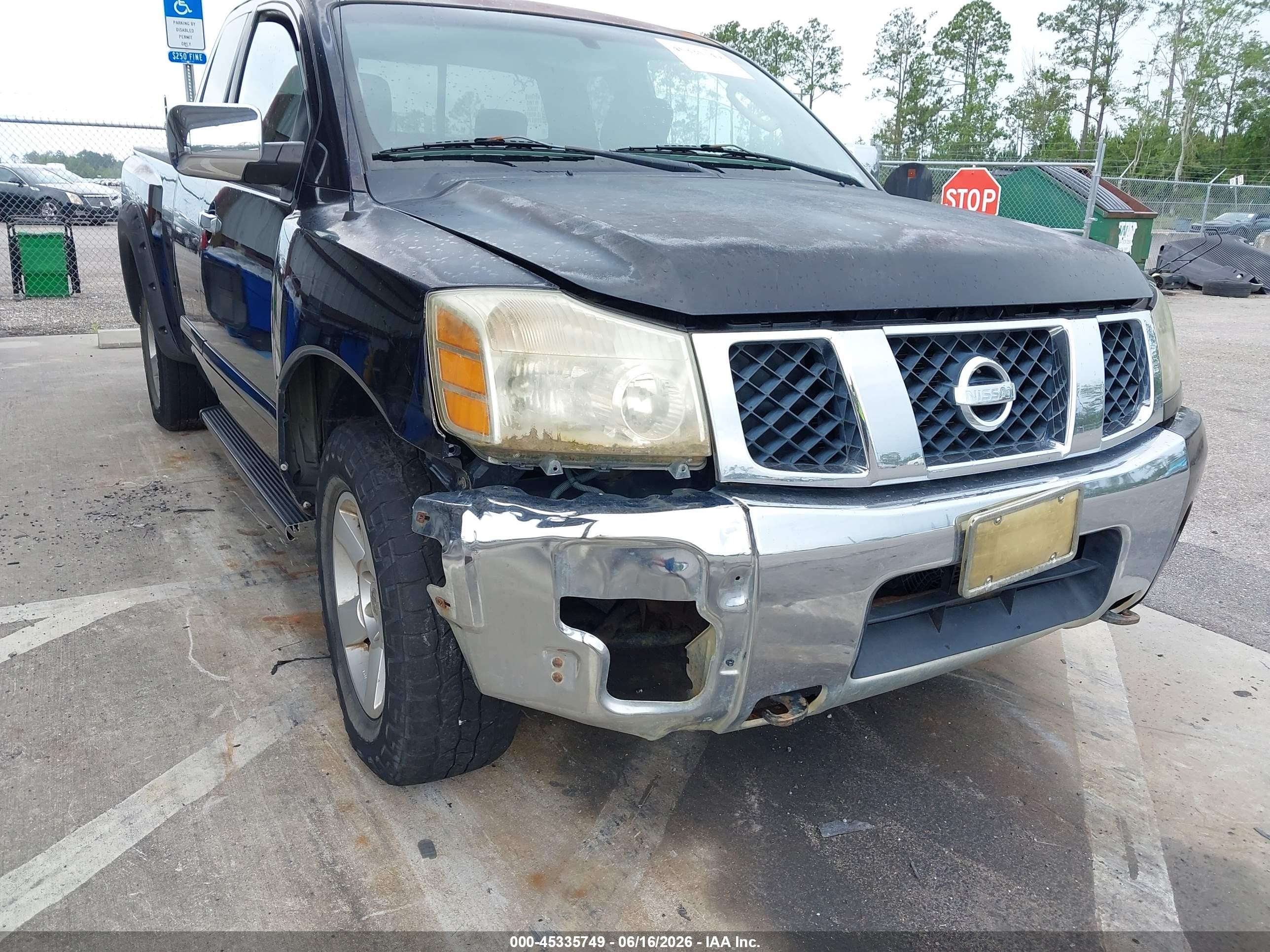 2004 Nissan Titan Se Black vin: 1N6AA06B84N524545