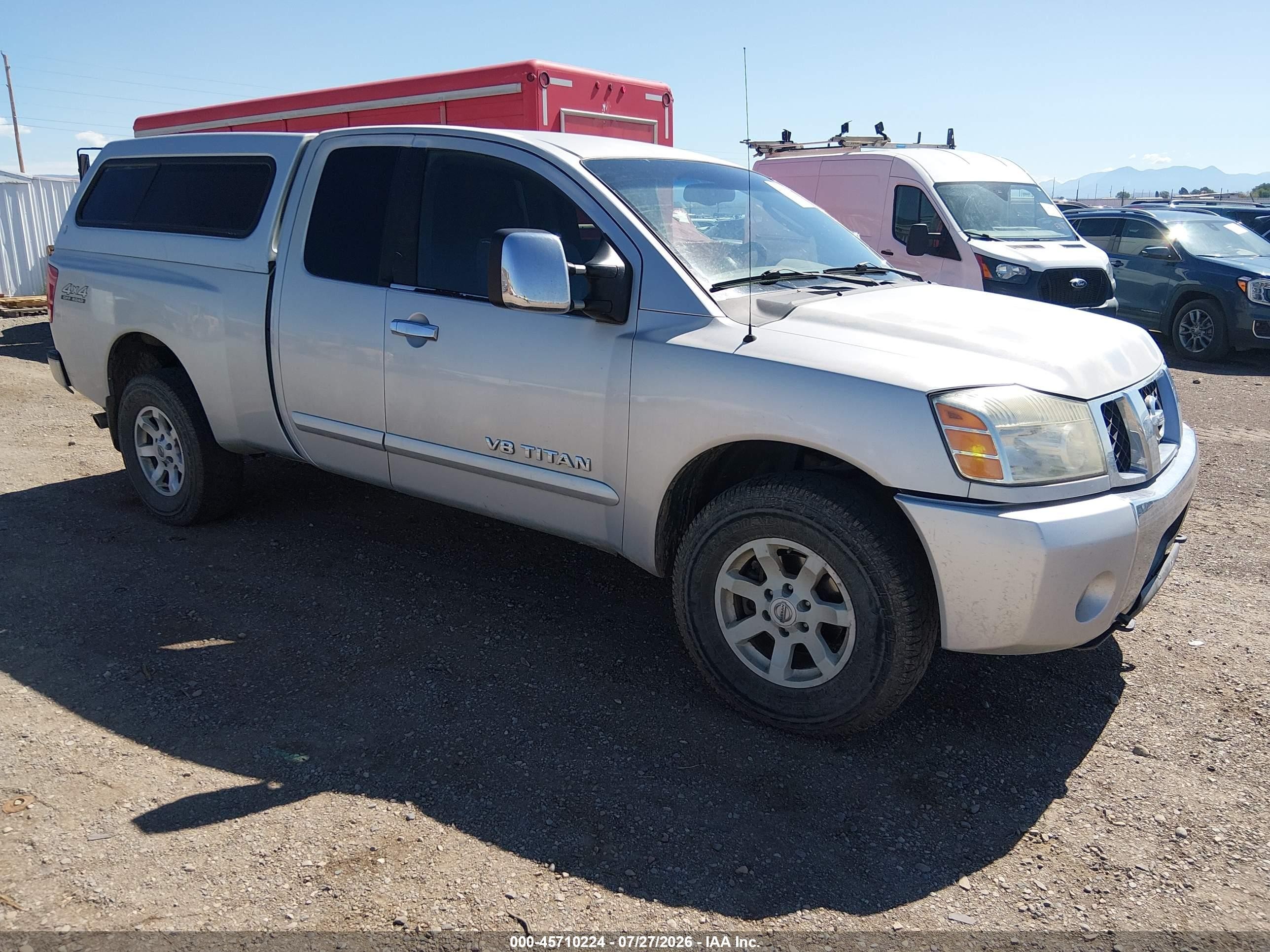 2005 Nissan Titan Se Silver vin: 1N6AA06B85N542464