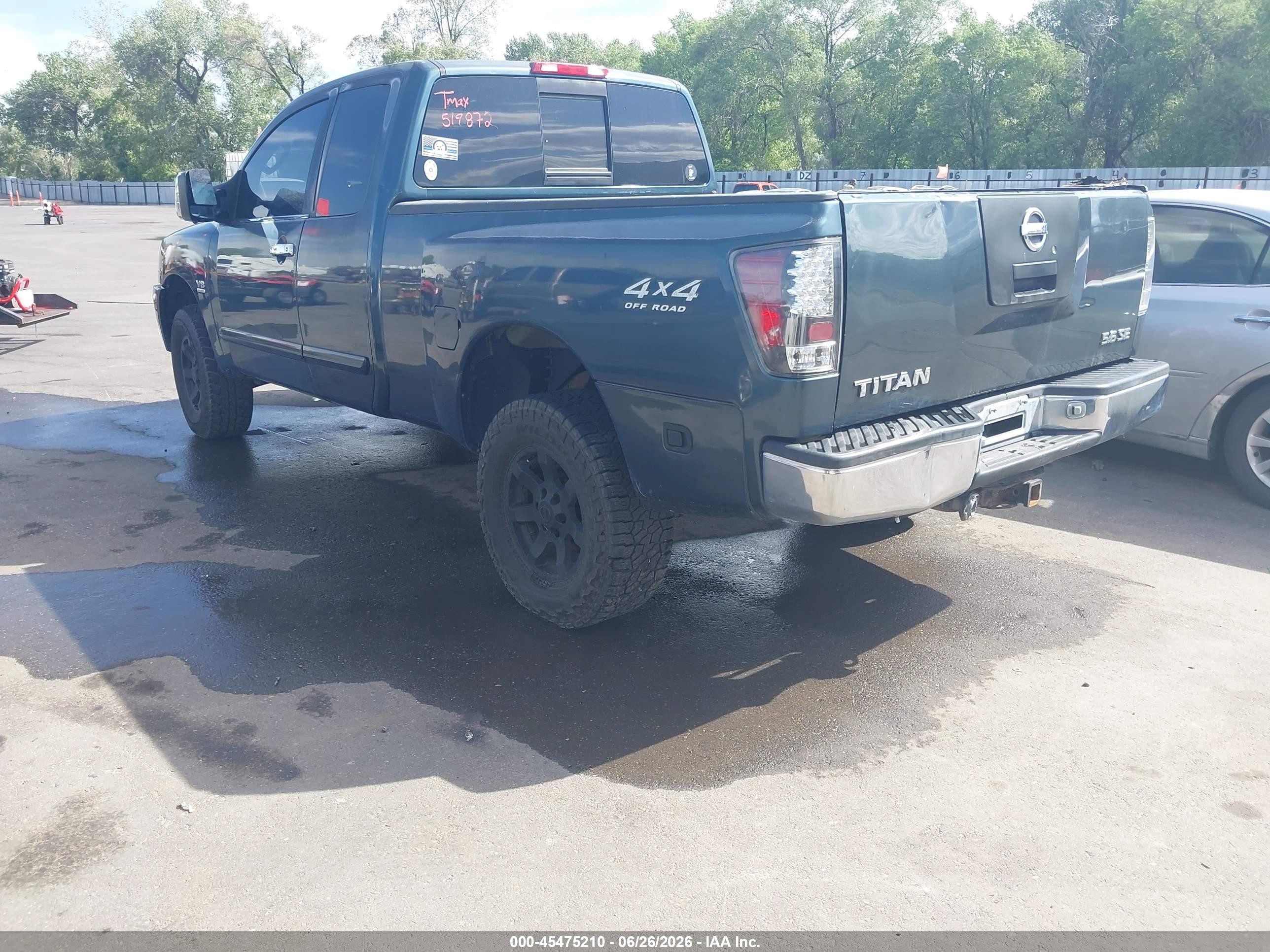 2004 Nissan Titan Se Черный vin: 1N6AA06B94N519872