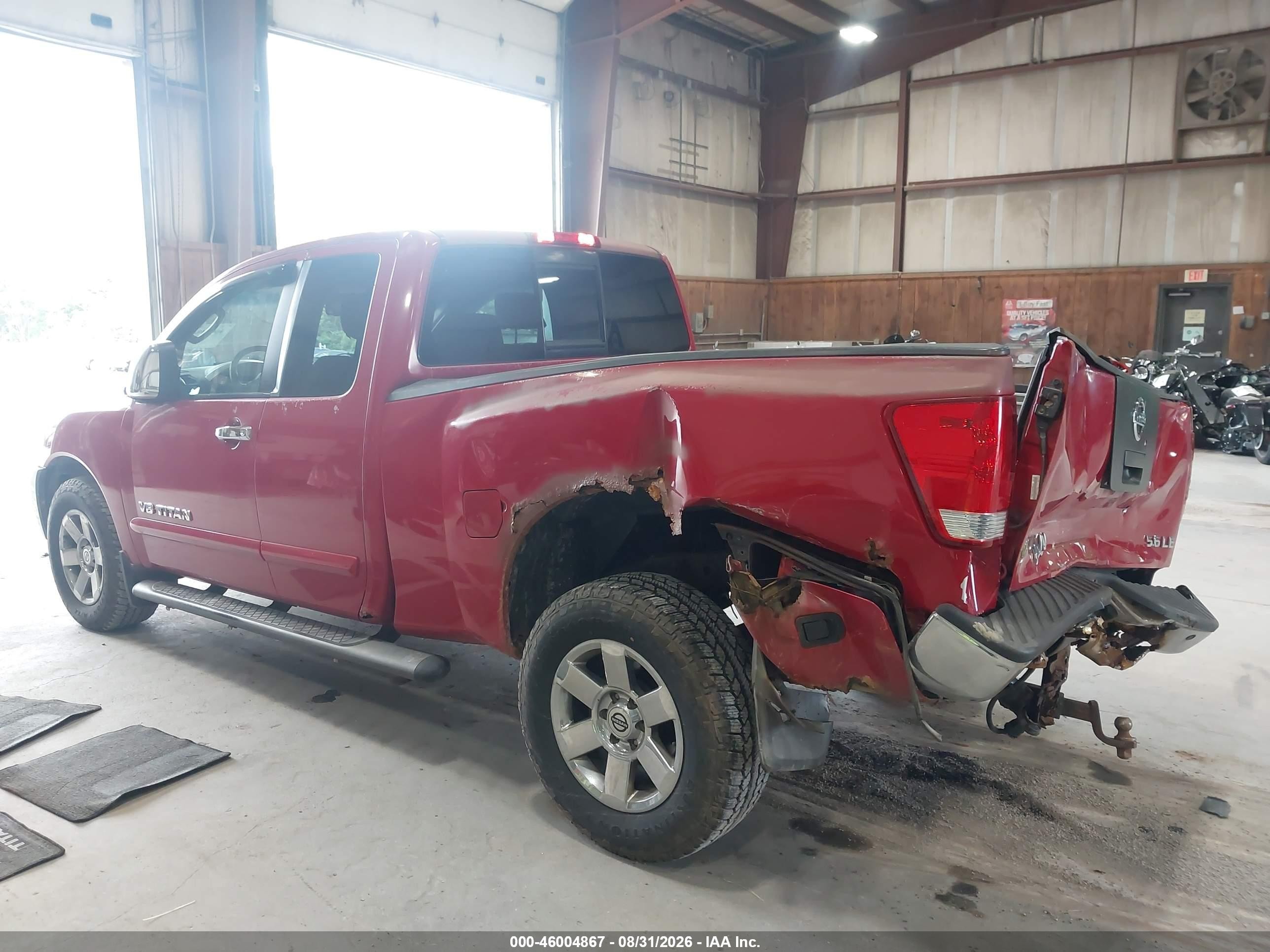 2005 Nissan Titan Le Red vin: 1N6AA06BX5N552977