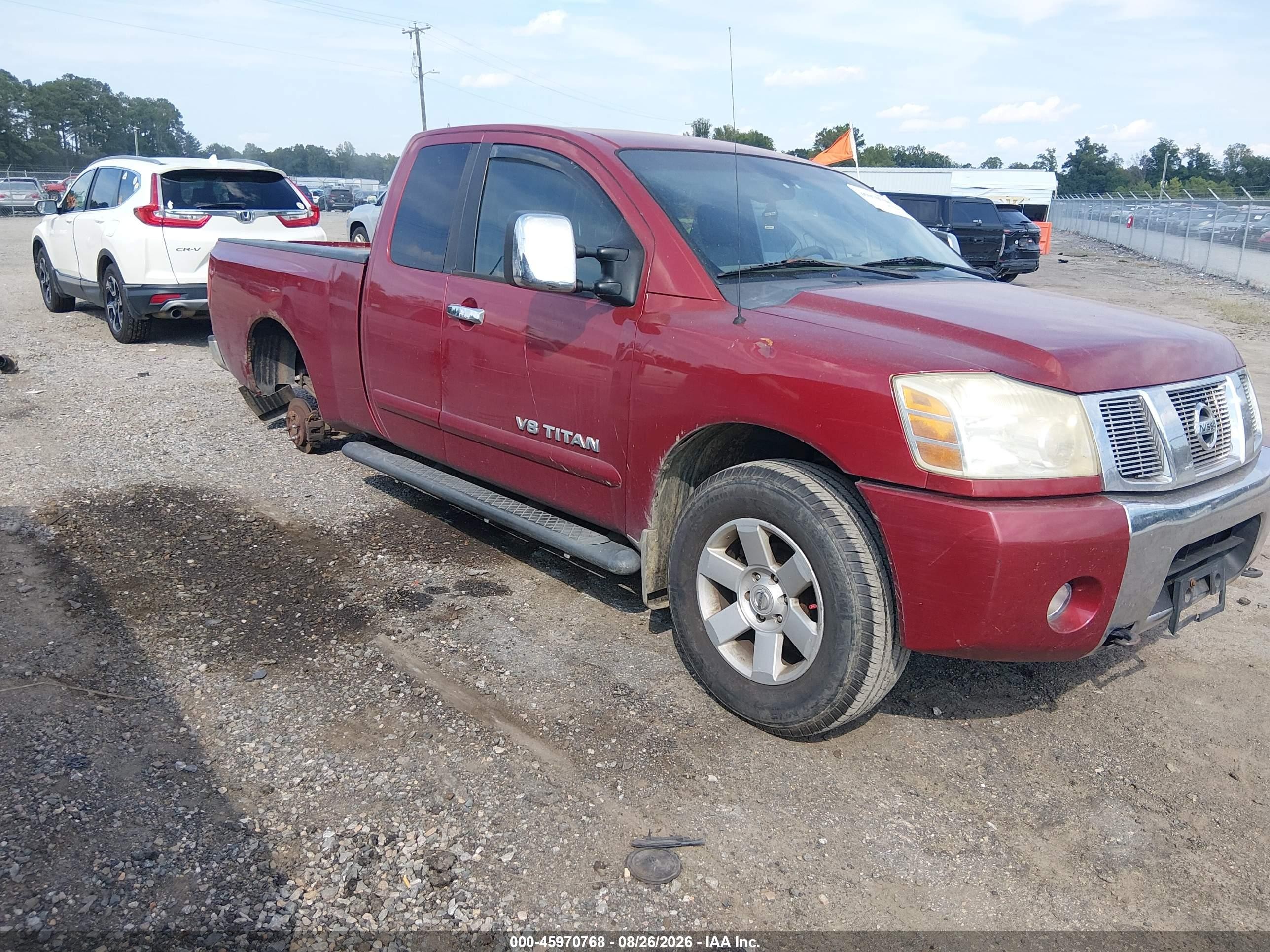 2005 Nissan Titan Le Burgundy vin: 1N6AA06BX5N564787