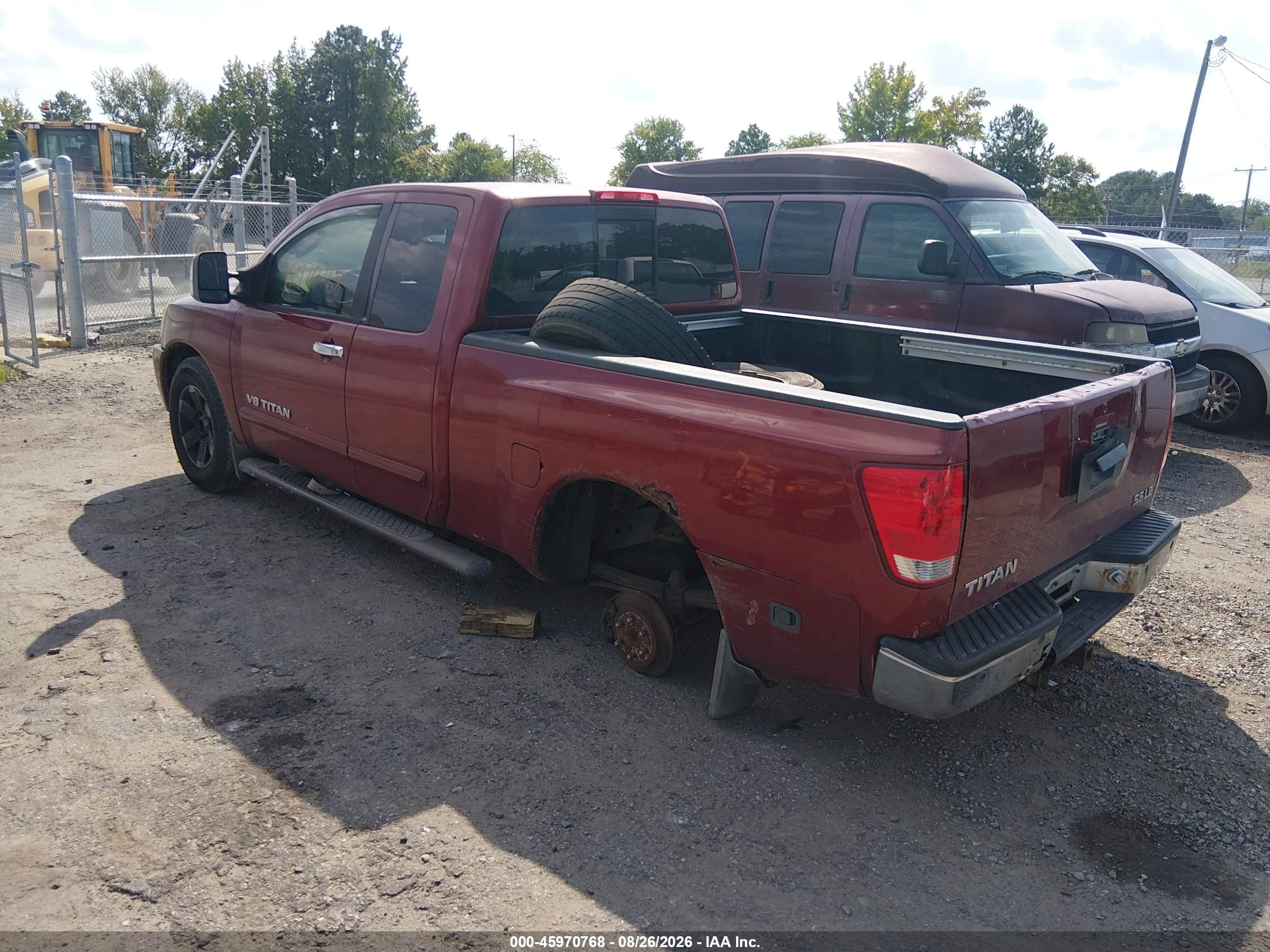 2005 Nissan Titan Le Бордовый vin: 1N6AA06BX5N564787