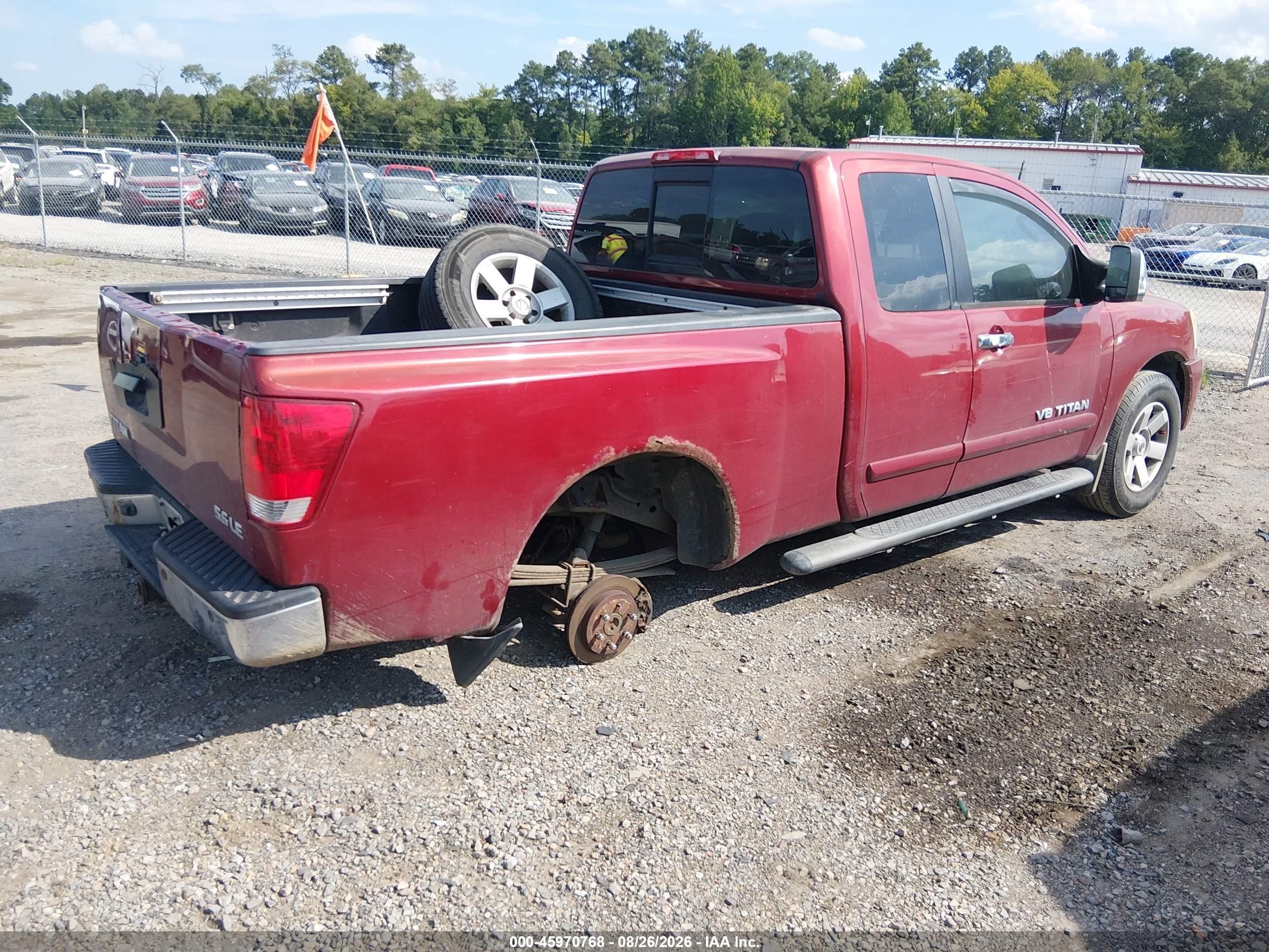 2005 Nissan Titan Le Бордовый vin: 1N6AA06BX5N564787