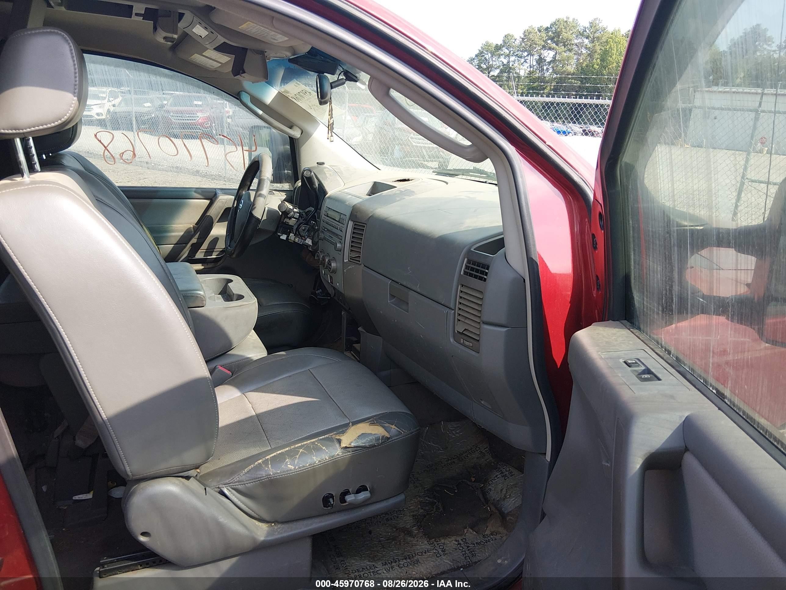 2005 Nissan Titan Le Бордовый vin: 1N6AA06BX5N564787