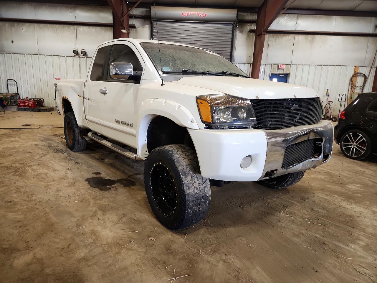 2009 Nissan Titan Xe White vin: 1N6AA06C49N305095
