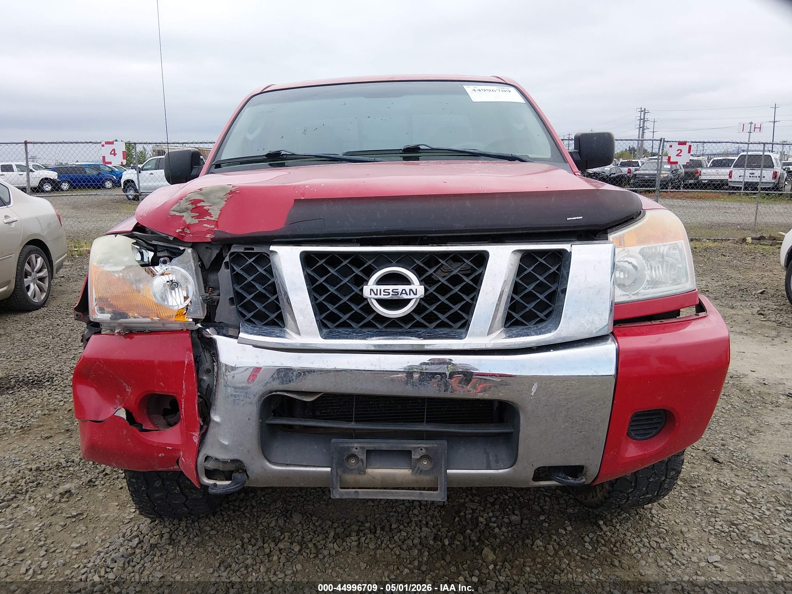 2009 Nissan Titan Se Red vin: 1N6AA06C59N308961