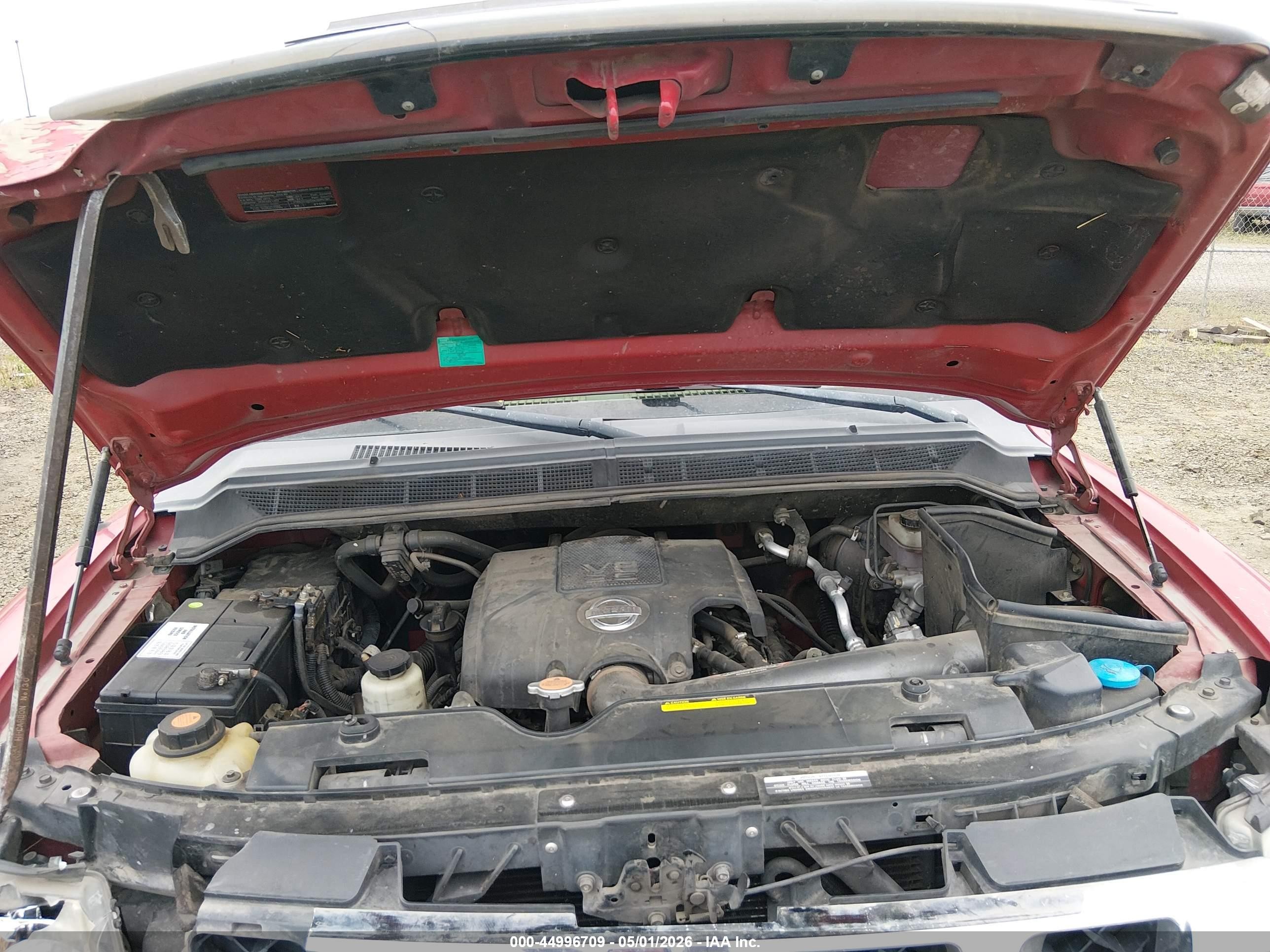 2009 Nissan Titan Se Red vin: 1N6AA06C59N308961