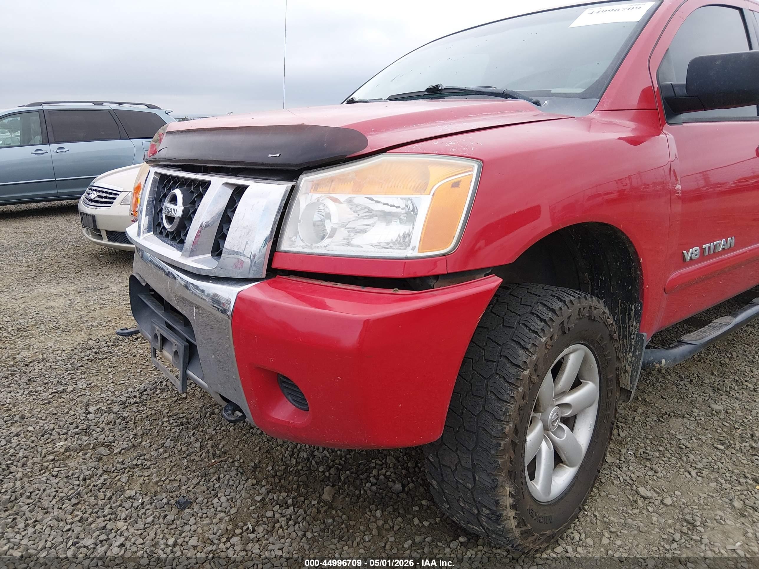 2009 Nissan Titan Se Red vin: 1N6AA06C59N308961