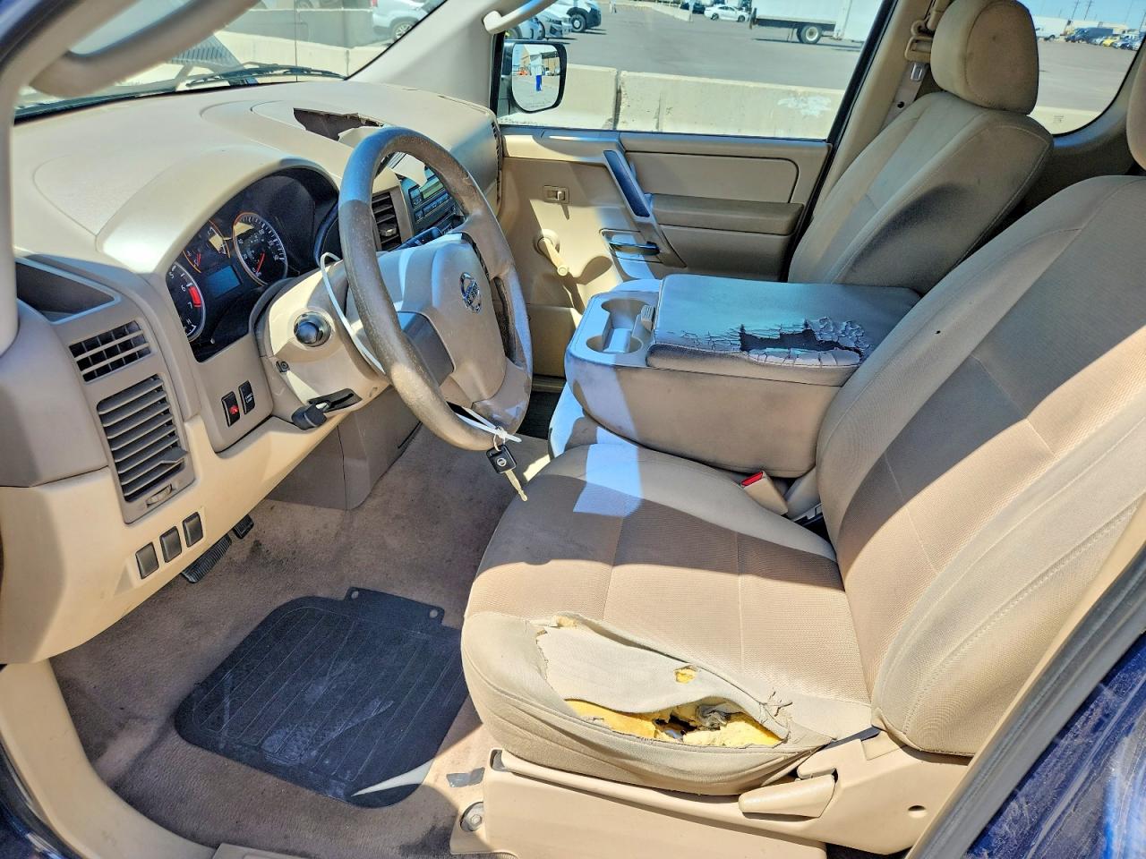 2008 Nissan Titan Xe Синий vin: 1N6AA06C68N322012