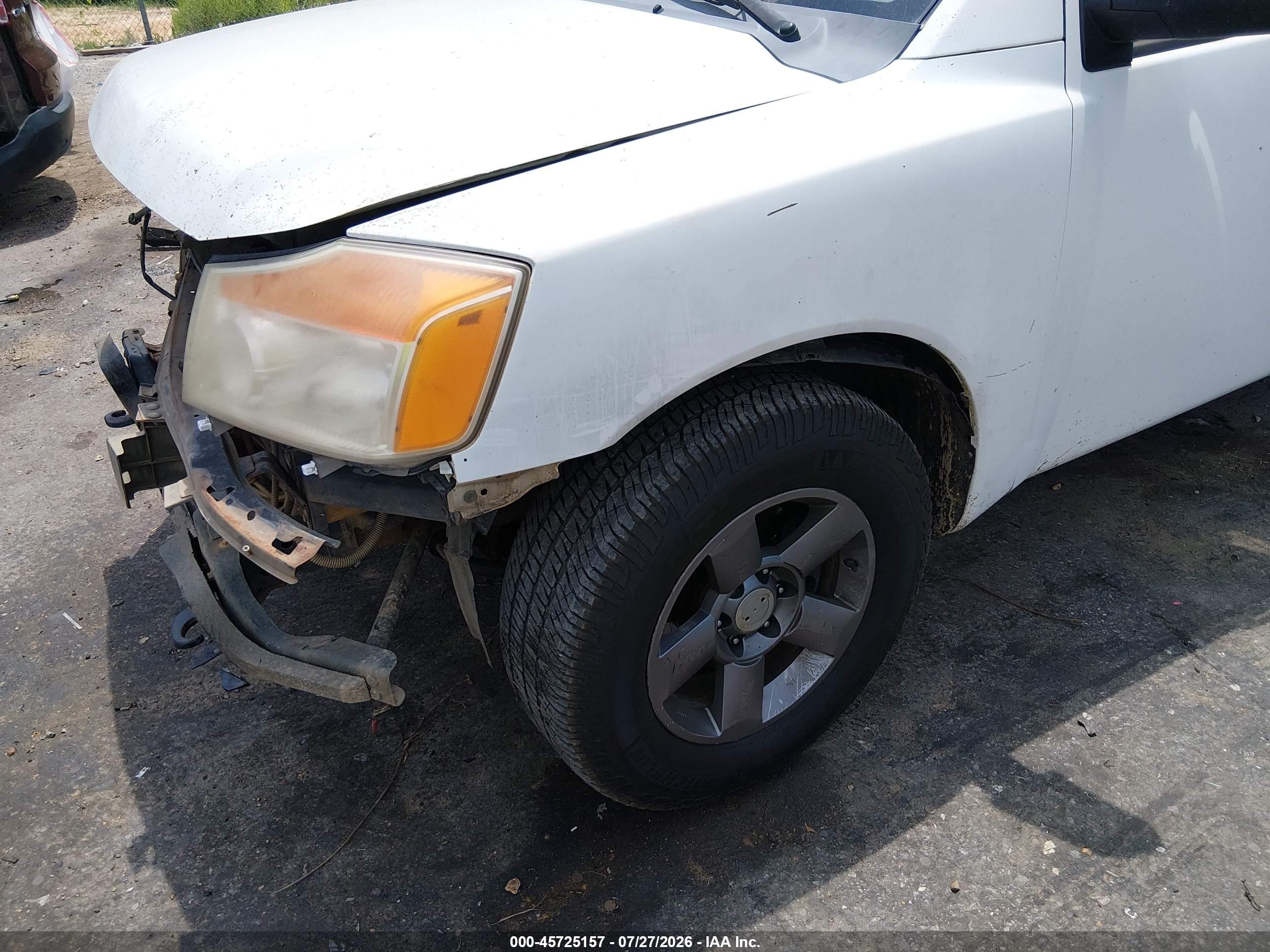 2008 Nissan Titan Xe White vin: 1N6AA06E88N320103