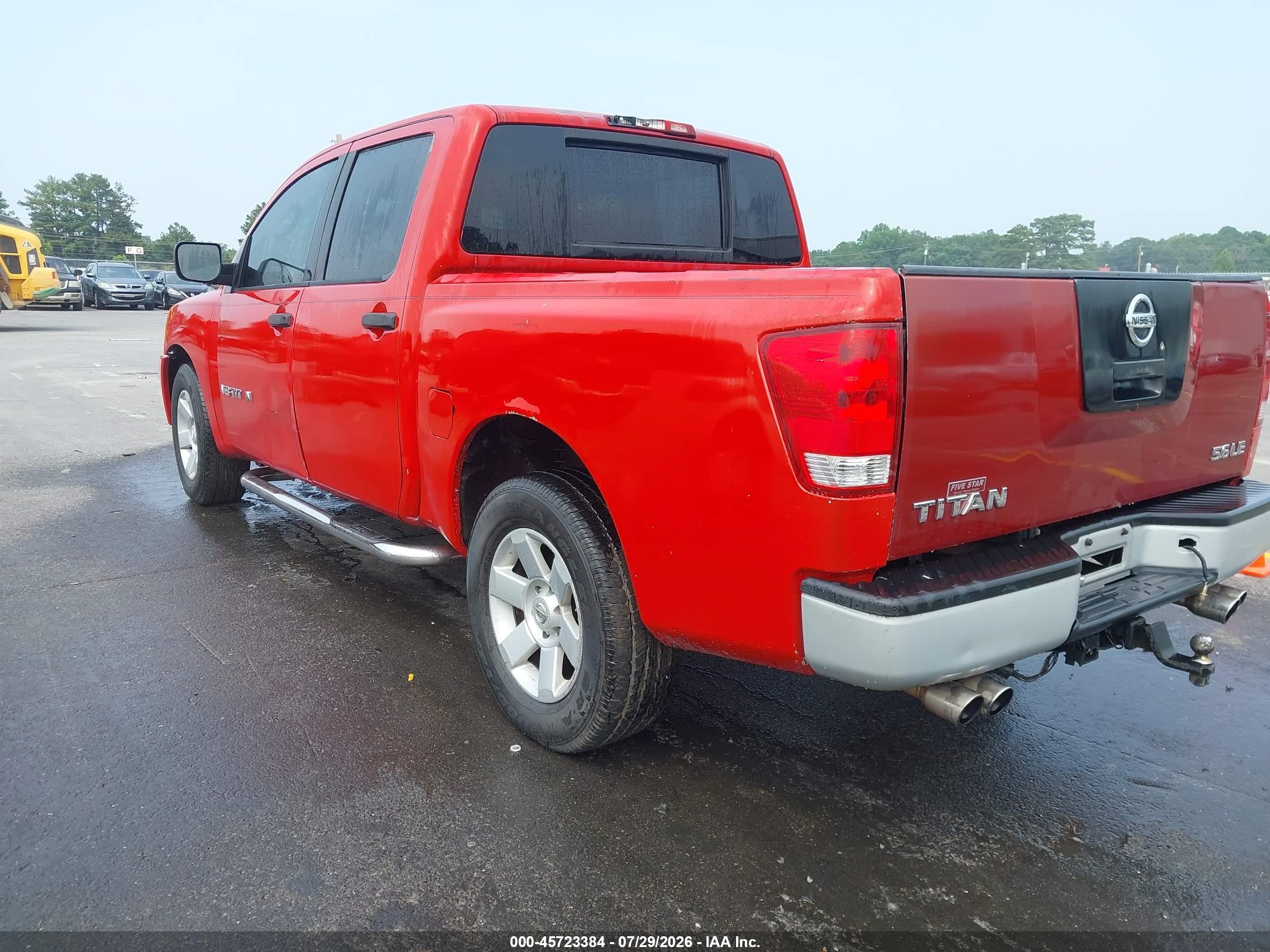 2005 Nissan Titan Xe Red vin: 1N6AA07A25N504282