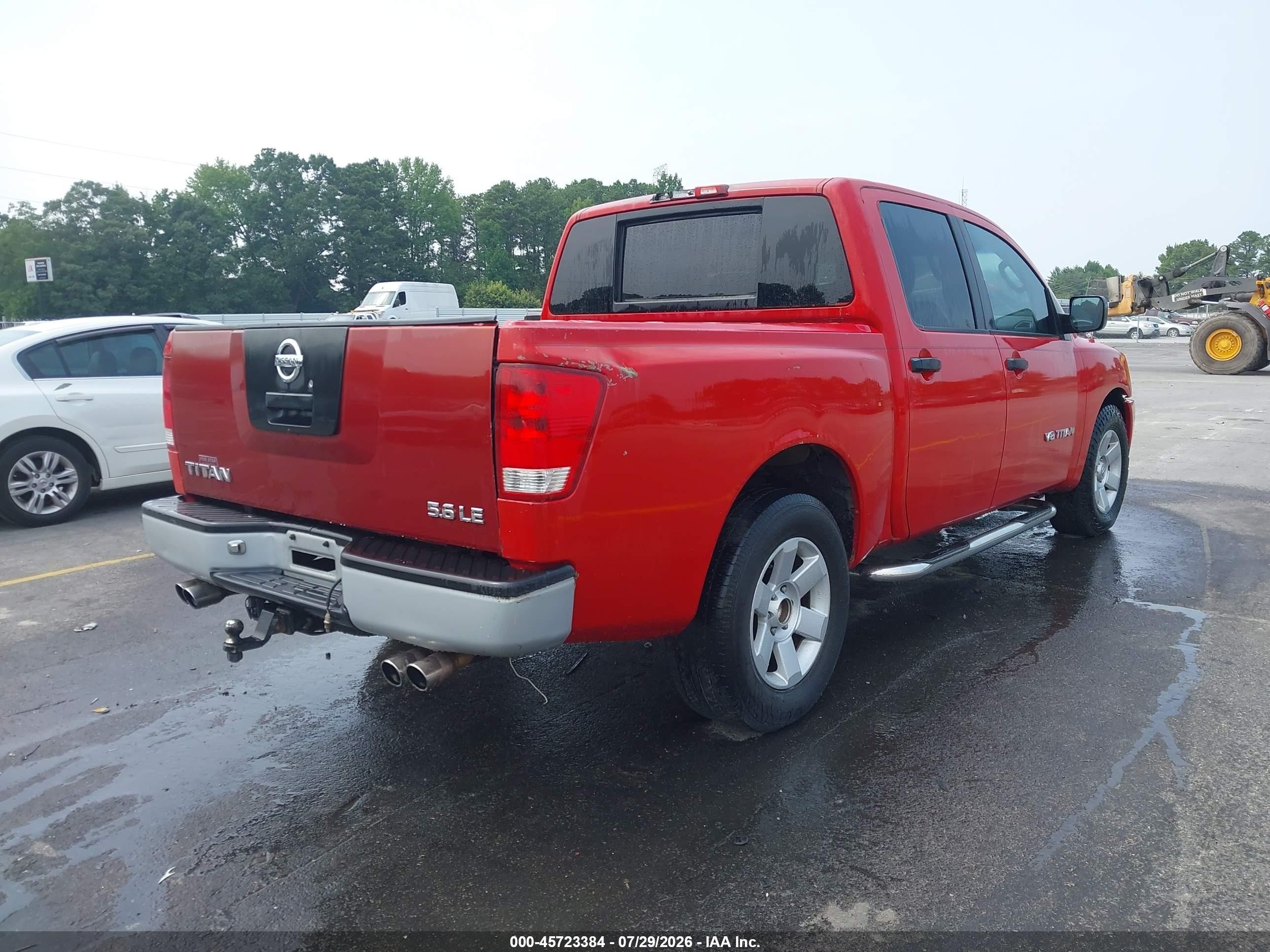 2005 Nissan Titan Xe Red vin: 1N6AA07A25N504282