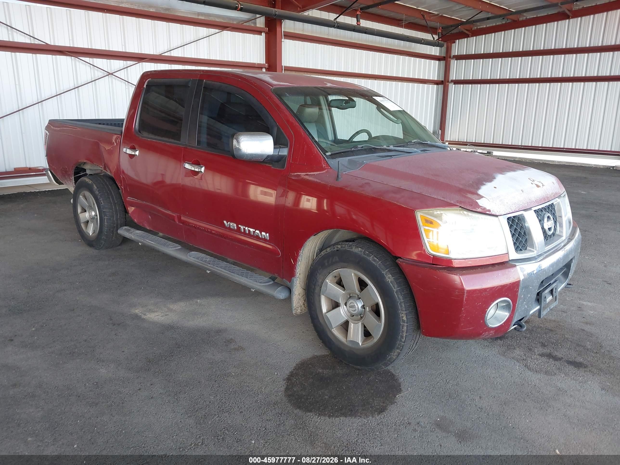 2005 Nissan Titan Le Red vin: 1N6AA07A35N555077