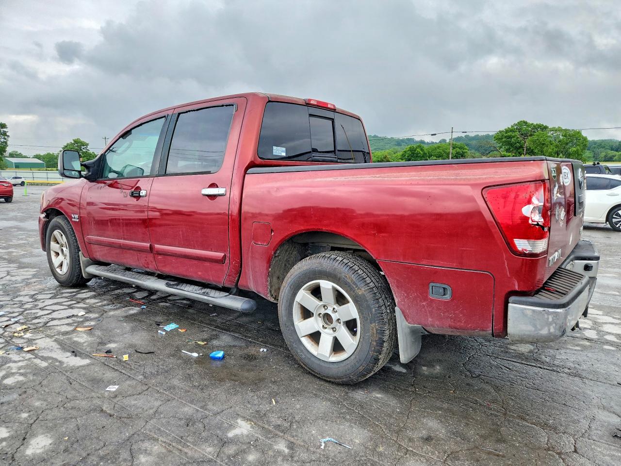 2004 Nissan Titan Xe Red vin: 1N6AA07A44N567964