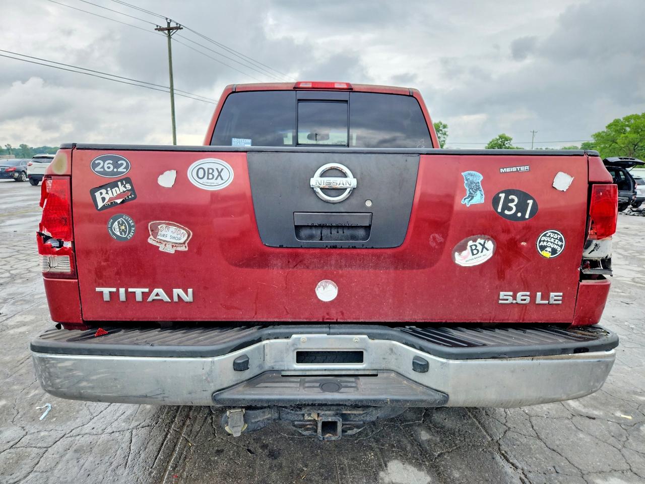 2004 Nissan Titan Xe Red vin: 1N6AA07A44N567964