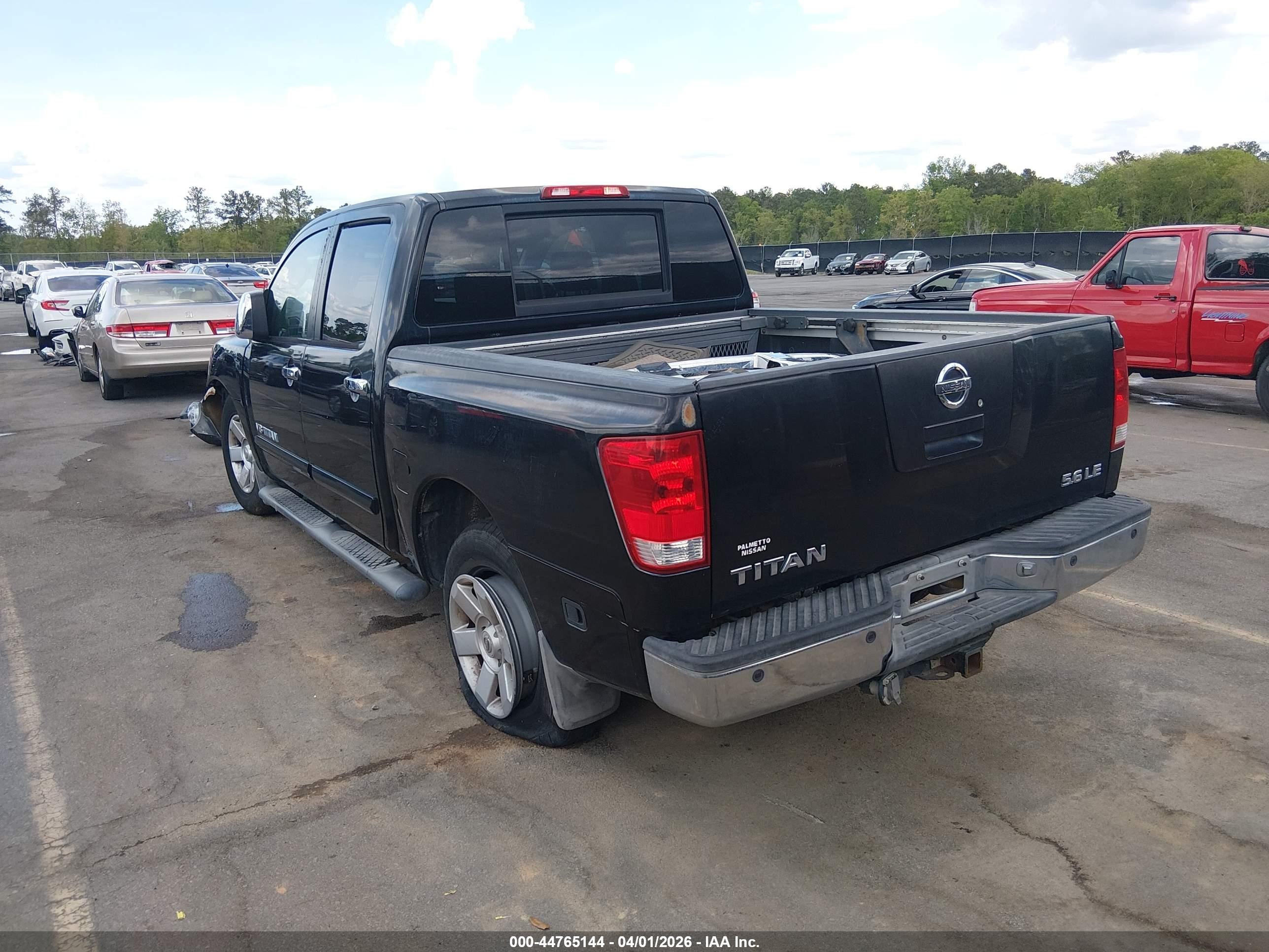2005 Nissan Titan Le Черный vin: 1N6AA07A45N511377